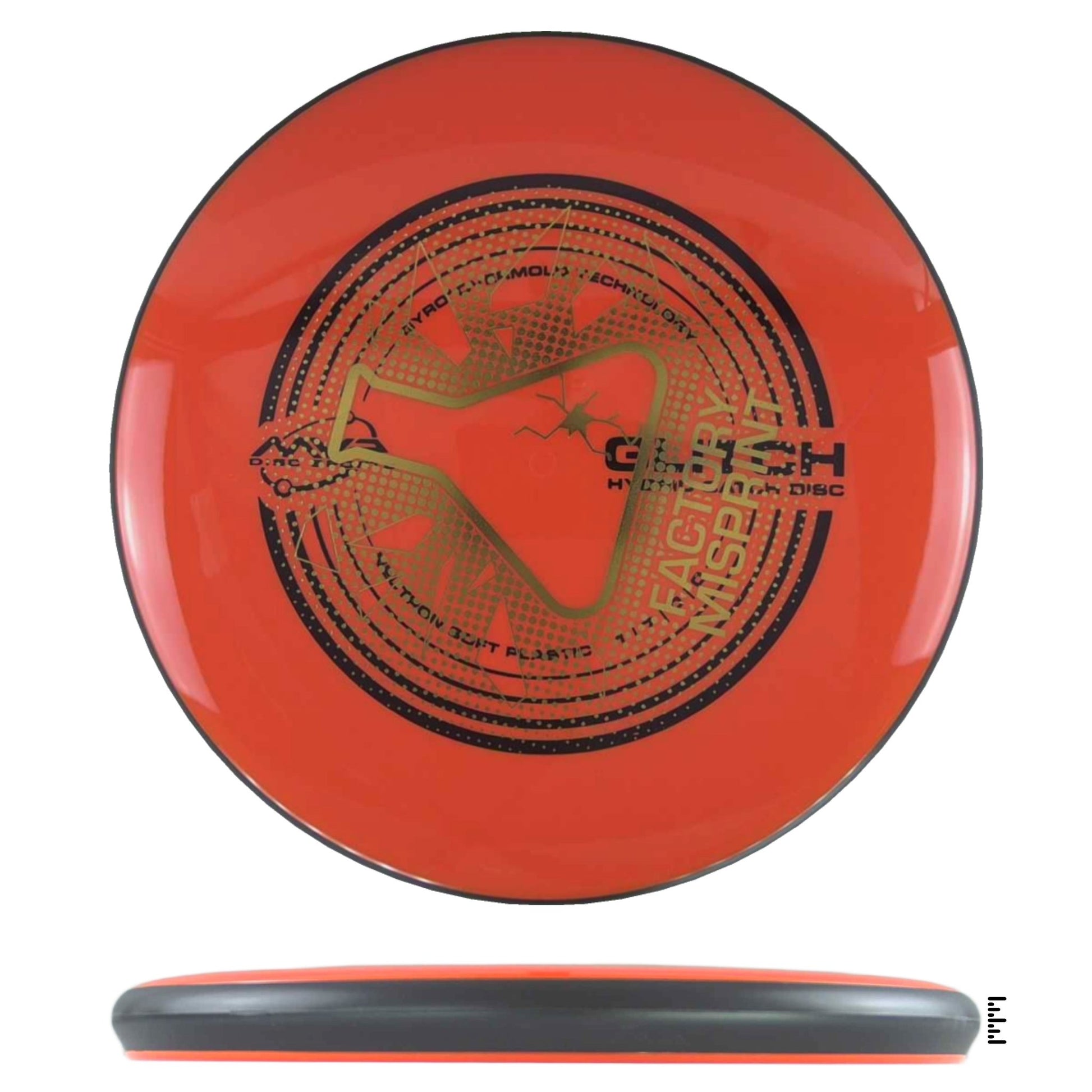 MVP Disc Sports Neutron Soft Glitch Factory Misprint - Orange - Powergrip USA