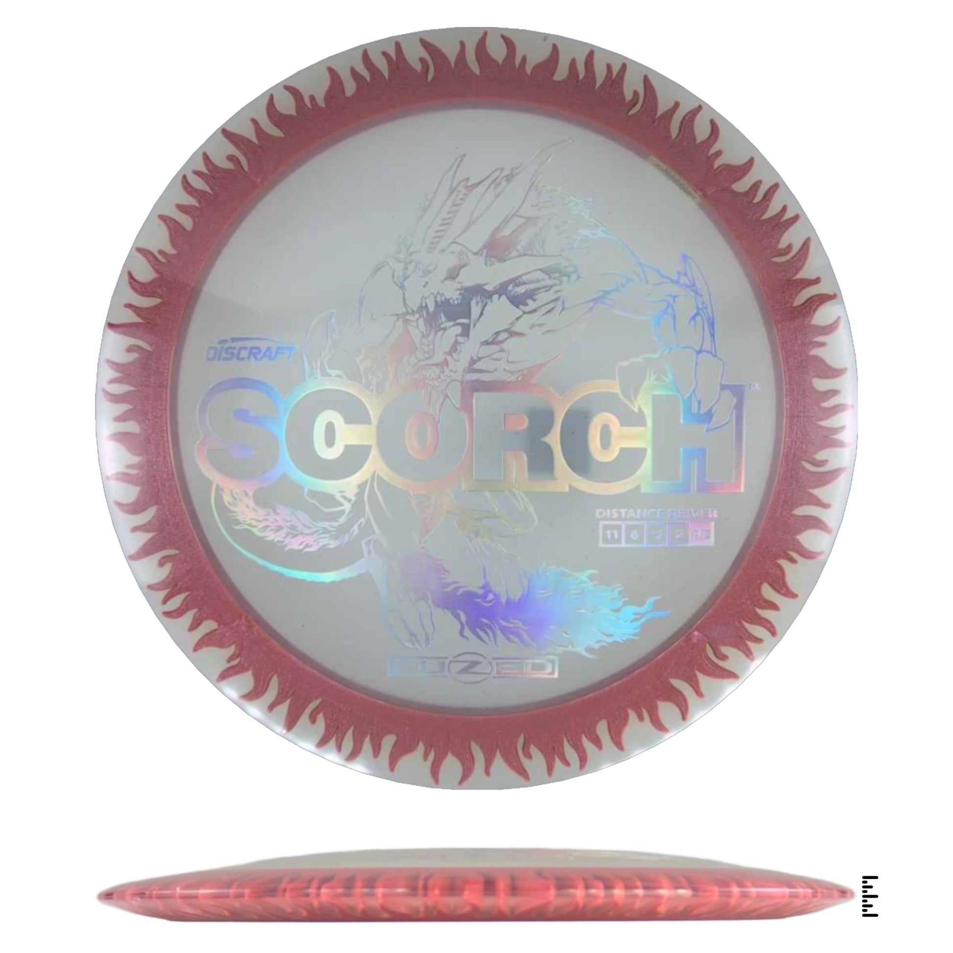 Discraft Fuzed Line Scorch - Clear / Cherry - Powergrip USA