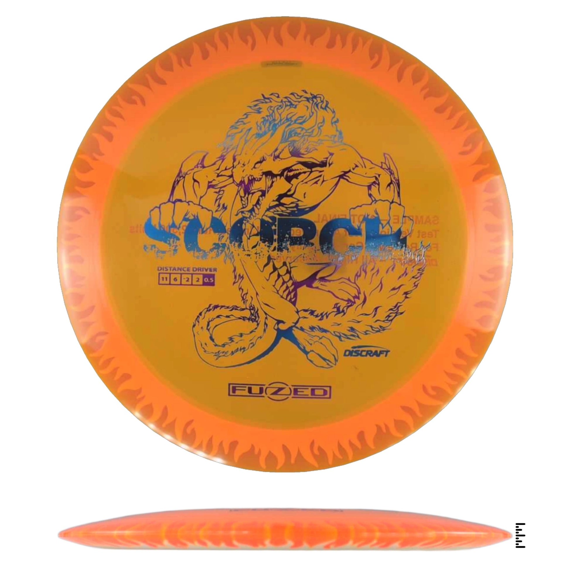 Discraft Fuzed Line Scorch Sample Run - Orange / White - Powergrip USA