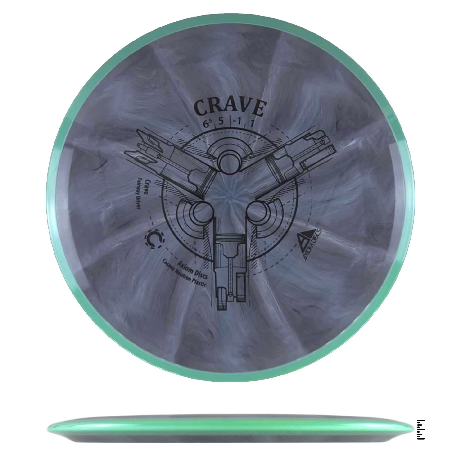 Axiom Discs Cosmic Neutron Crave - Dark Gray / Teal - Powergrip USA