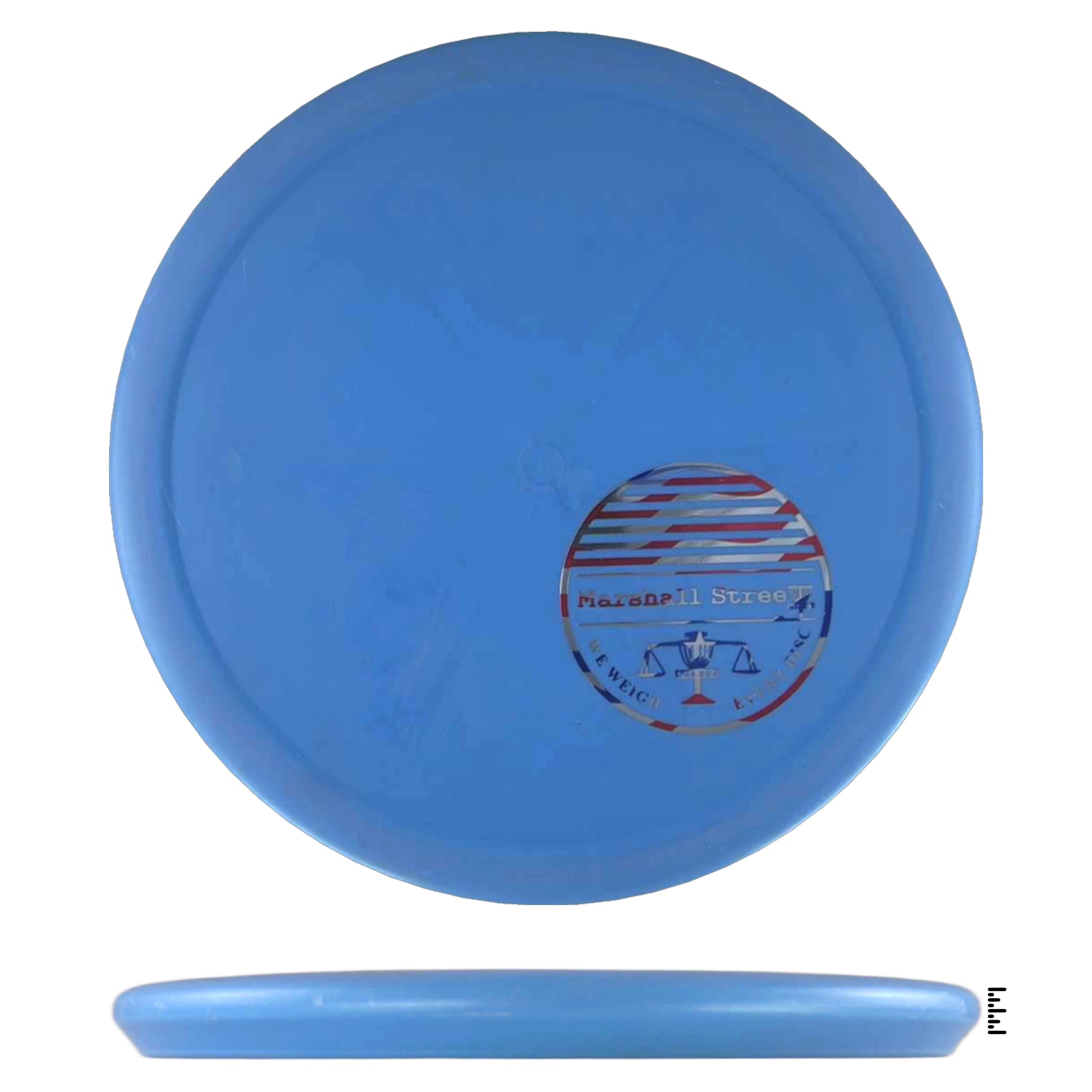 Blue disc golf disc