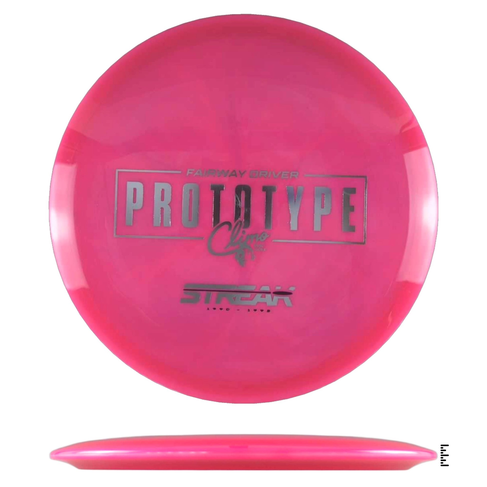 Climo Disc Golf Signature Line Streak Prototpye - Hot Pink - Powergrip USA