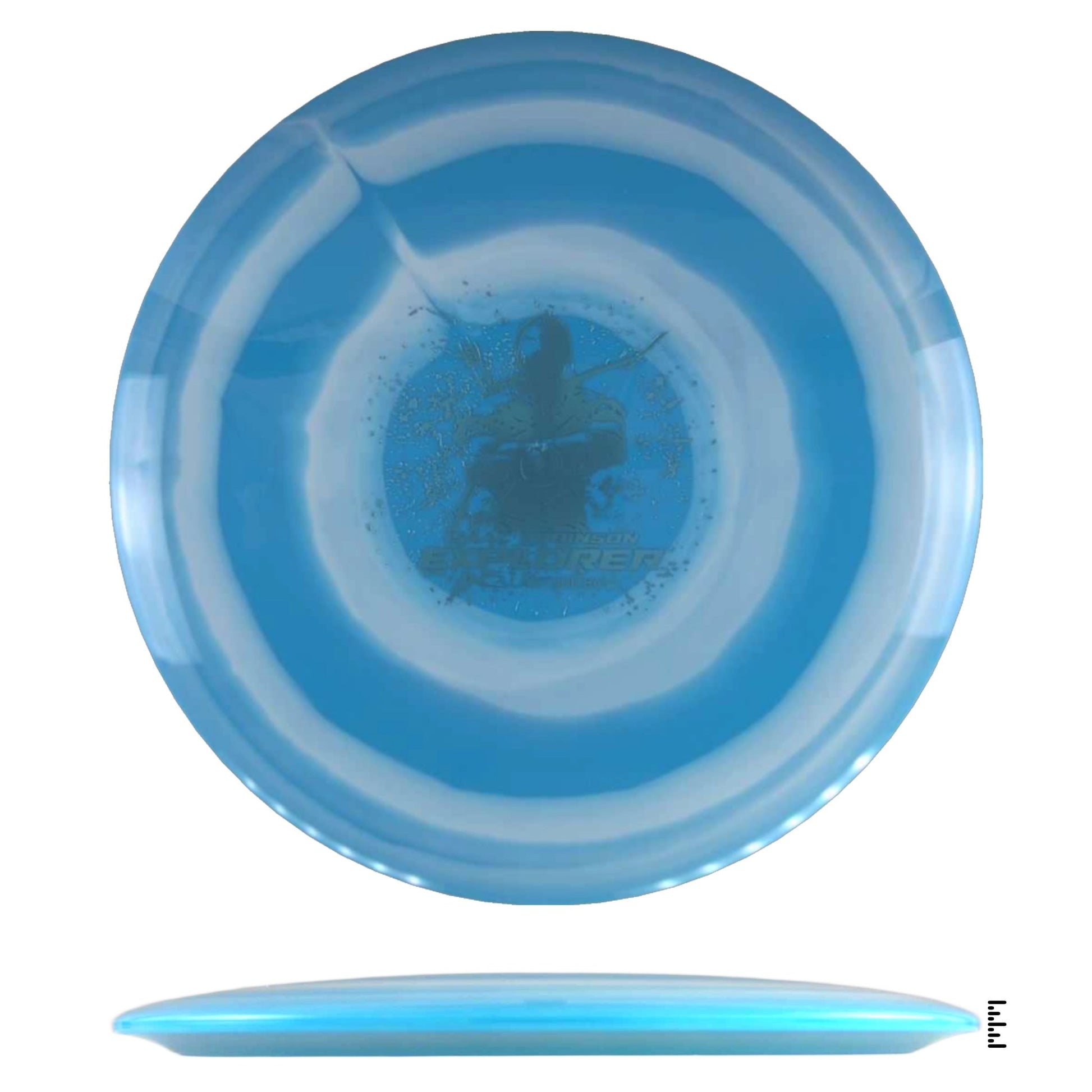 Latitude 64 Gold Bullseye Explorer - Isaac Robinson Team Series 2025 - White / Sky Blue - Powergrip USA