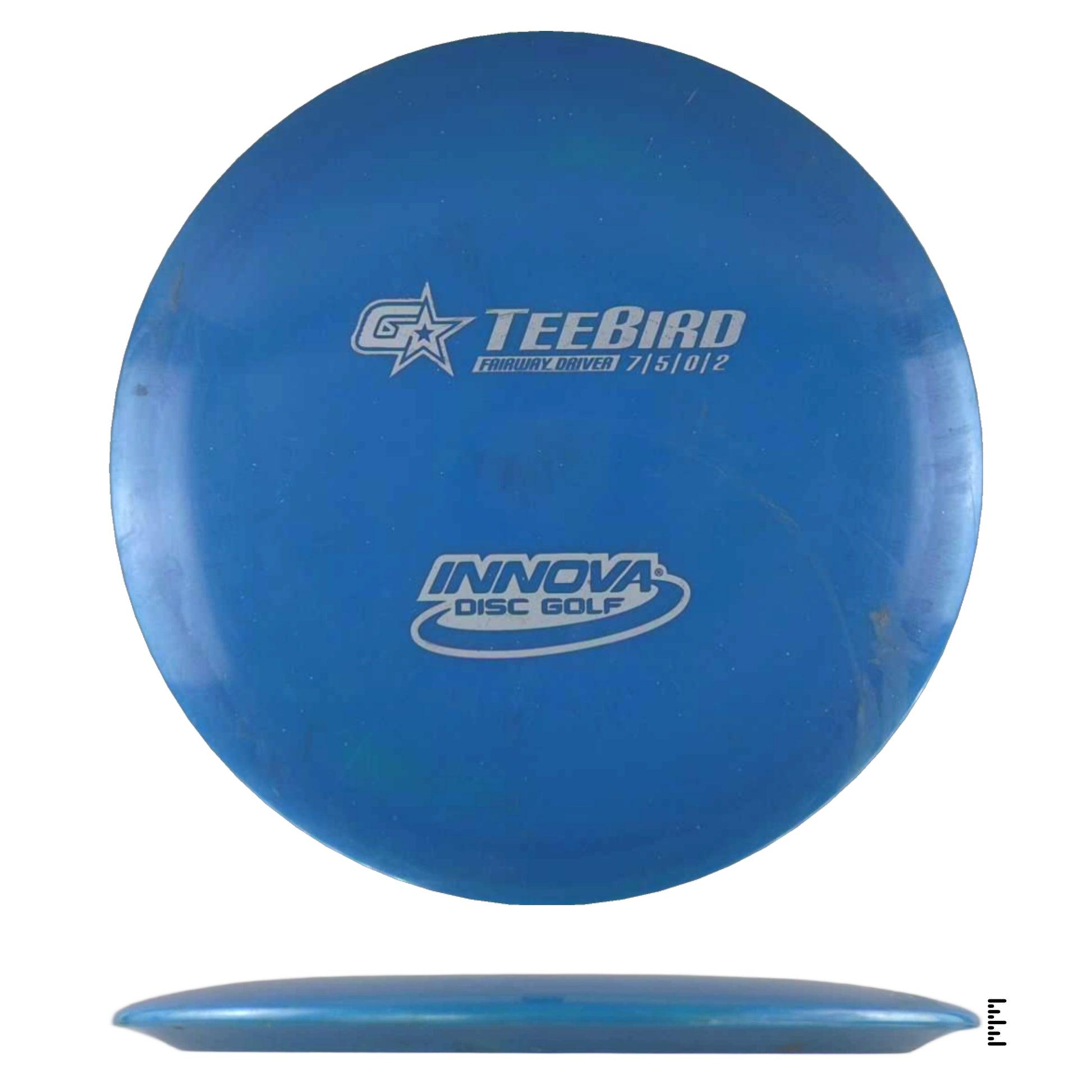 Blue Innova TeeBird disc golf disc