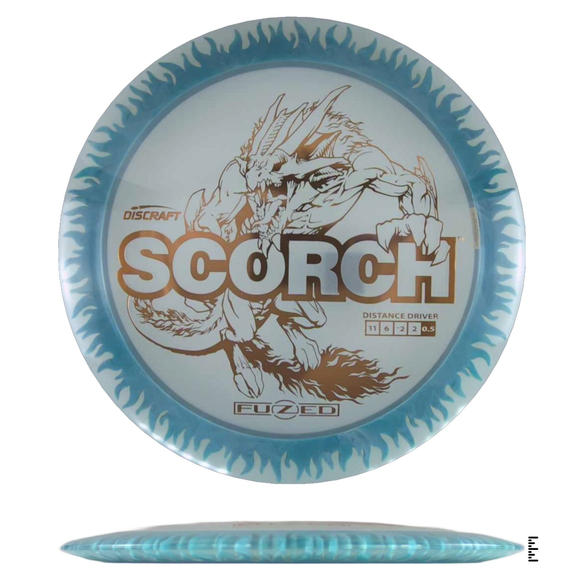 Discraft Fuzed Line Scorch - Clear / Blue - Powergrip USA
