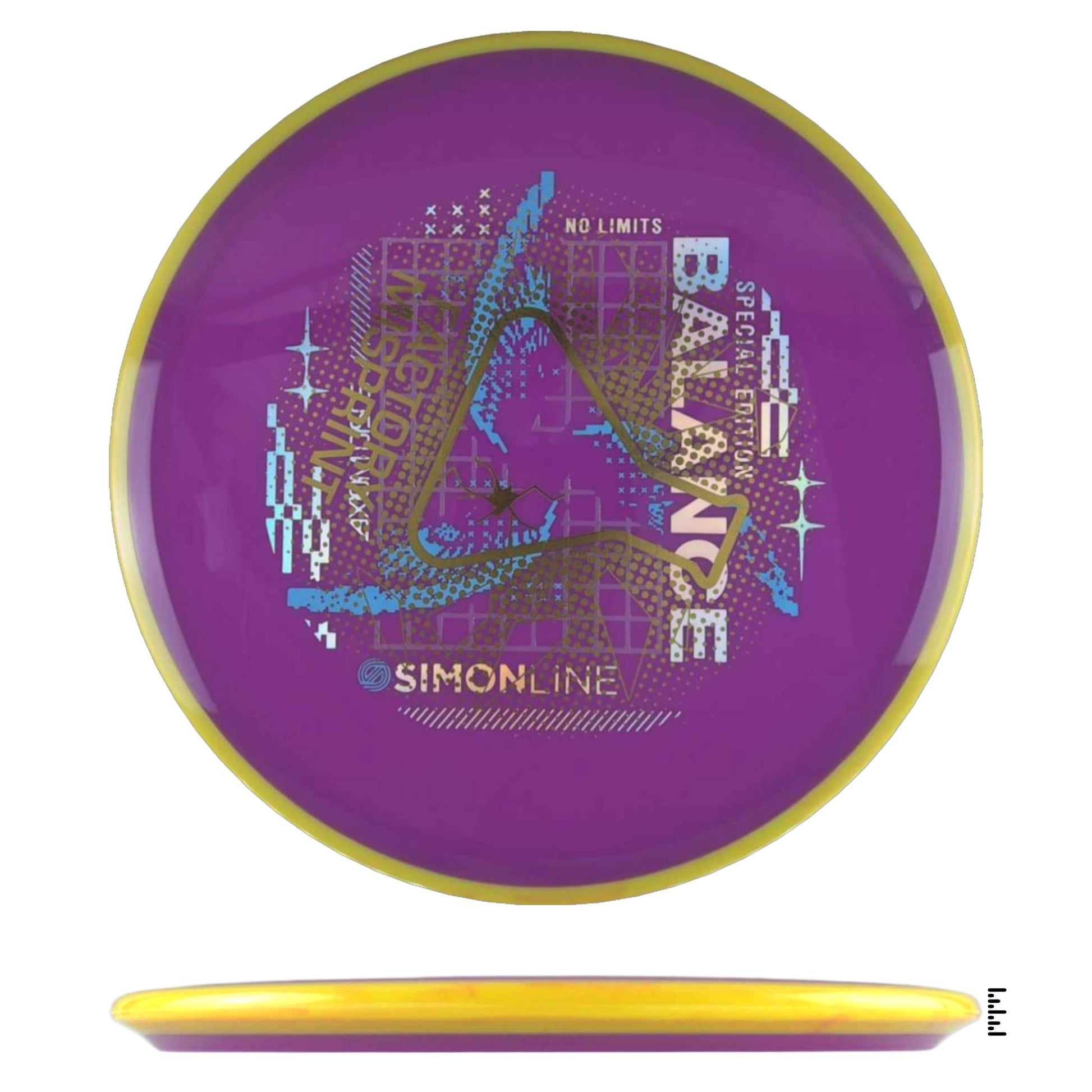 Axiom Discs Neutron Balance Factory Misprint - Violet / Yellow - Powergrip USA
