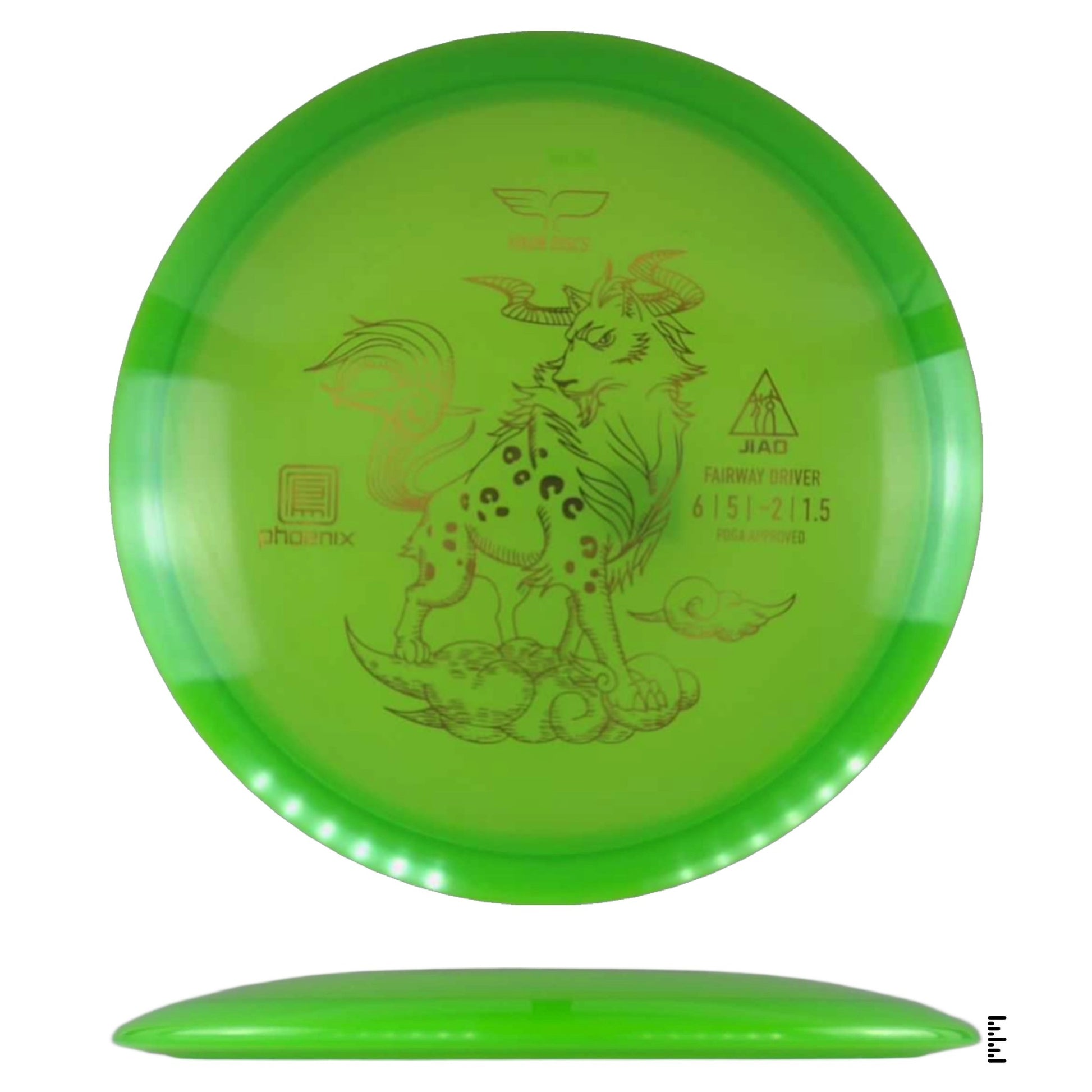 Yikun Discs Phoenix Jiao - Green - Powergrip USA