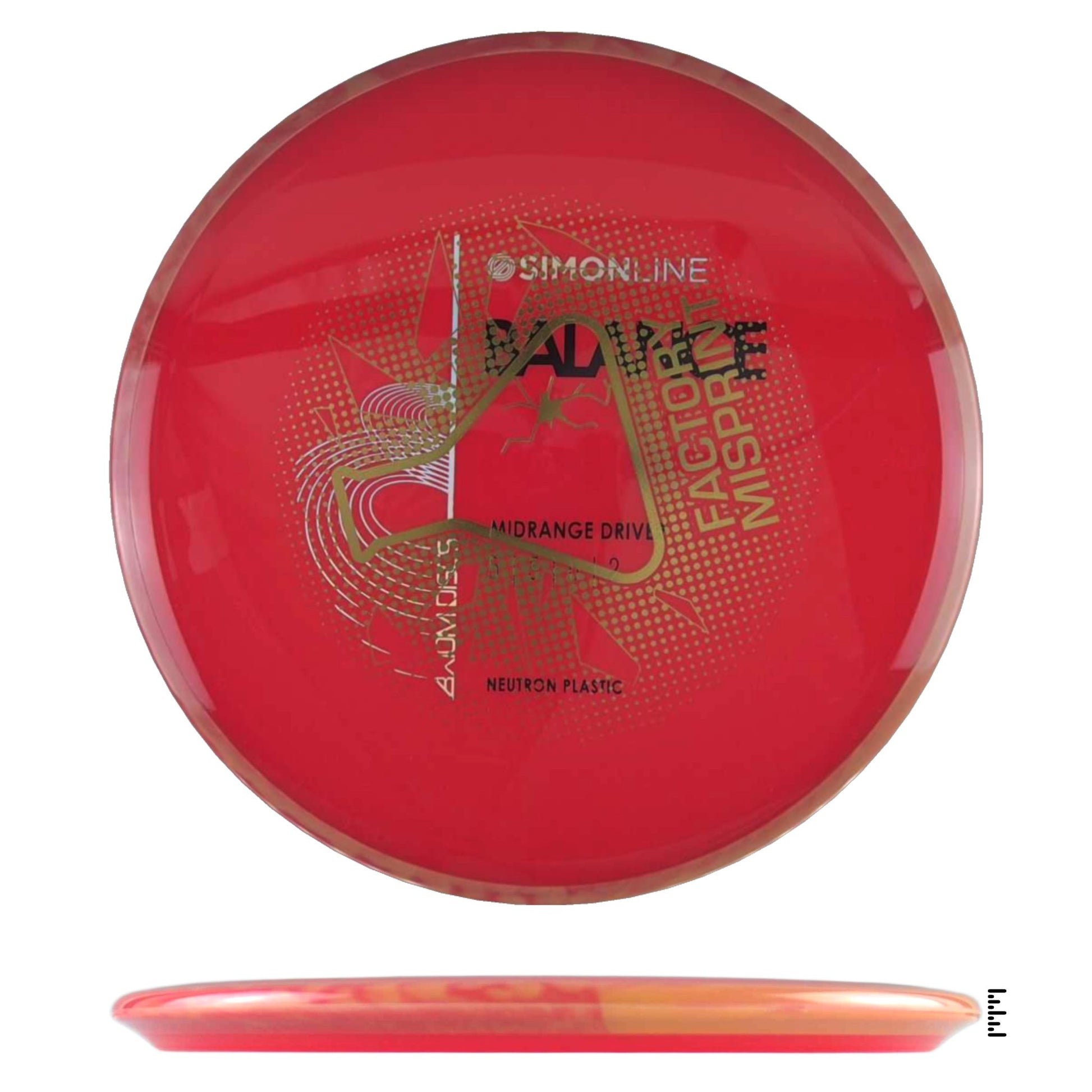 Axiom Discs Neutron Balance Factory Misprint - Red / Red - Powergrip USA