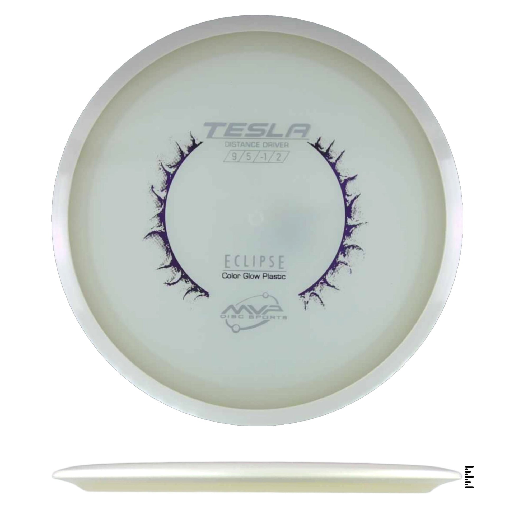 MVP Disc Sports Eclipse Color Glow Tesla - Violet - Powergrip USA
