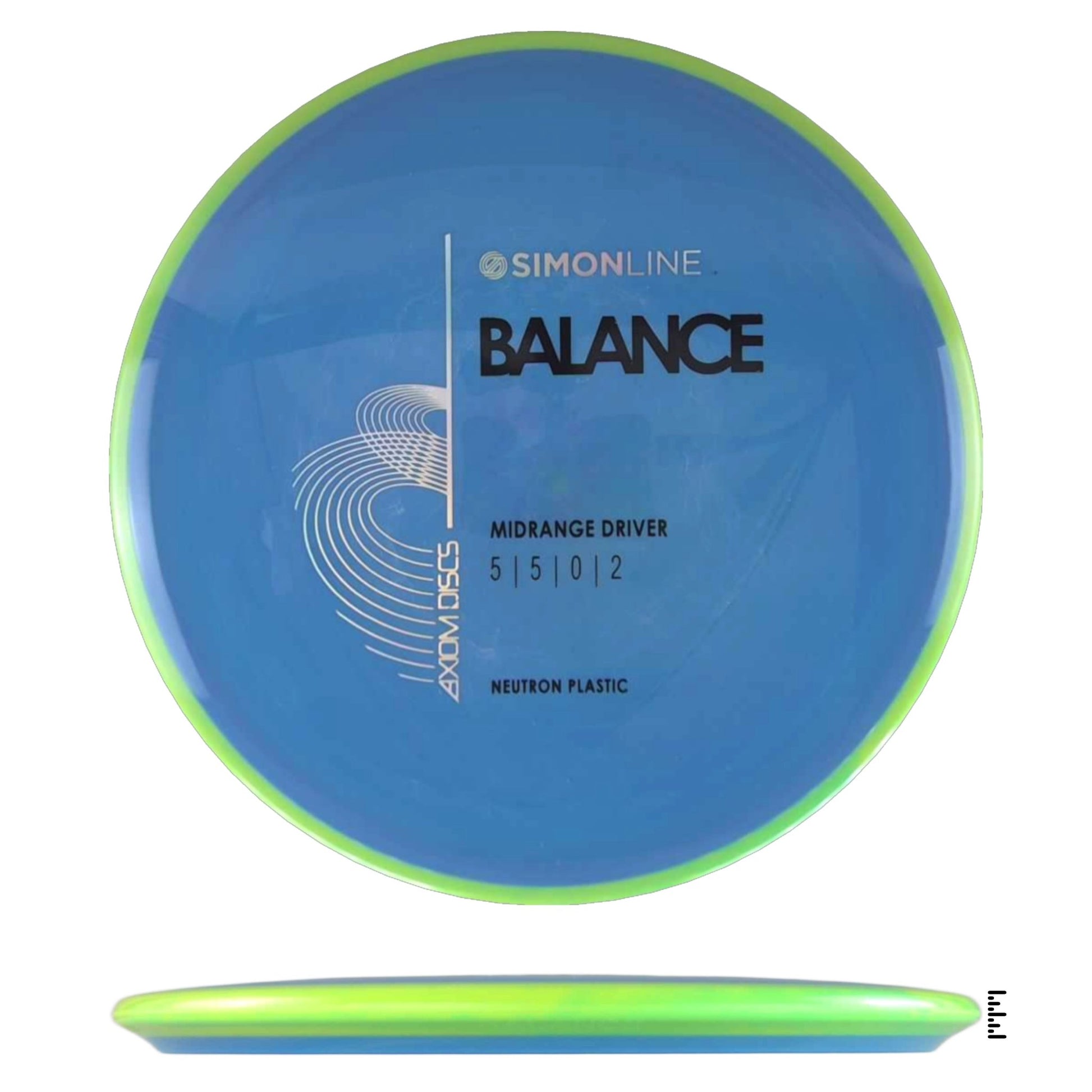 Axiom Discs Neutron Balance - Sky Blue / Fluorescent Yellow - Powergrip USA