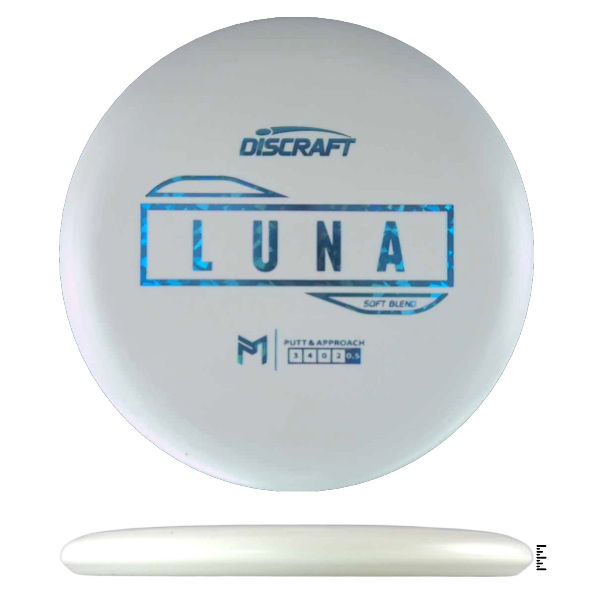 Discraft Putter Line Soft Luna - White - Powergrip USA