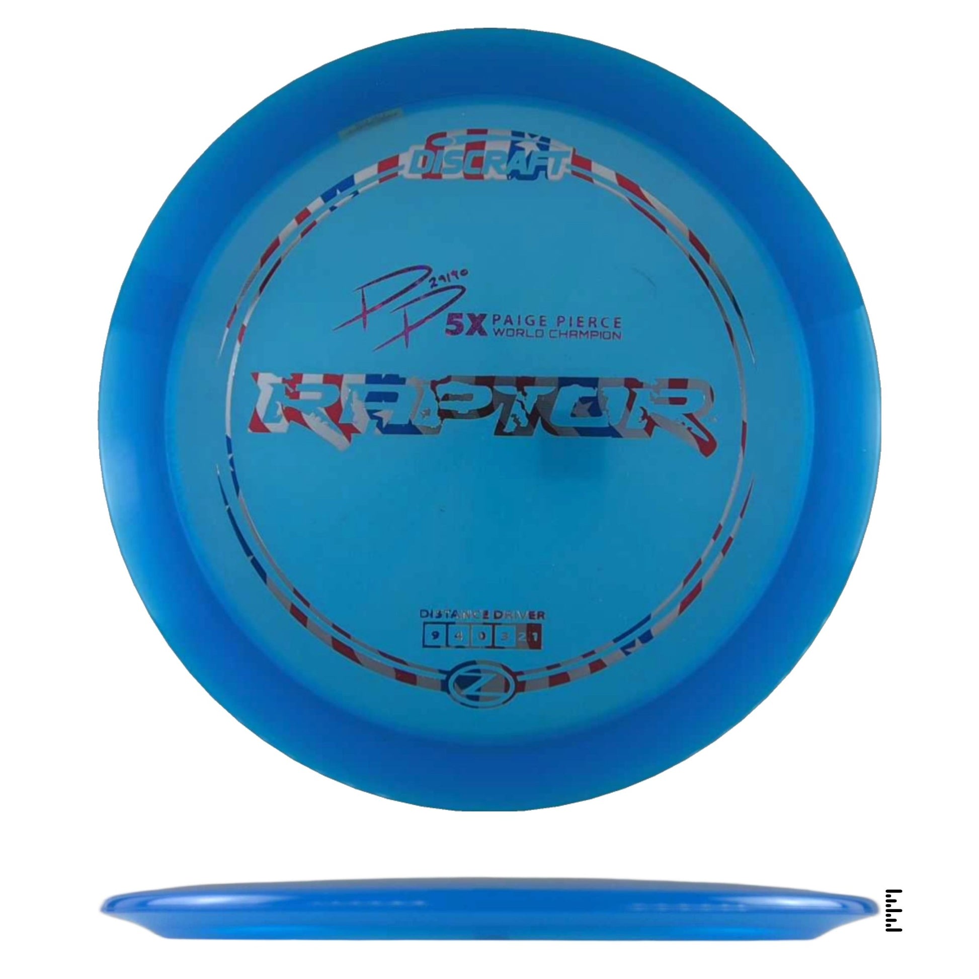 Discraft Z Line Raptor Paige Pierce 5x Edition - Blue - Powergrip USA