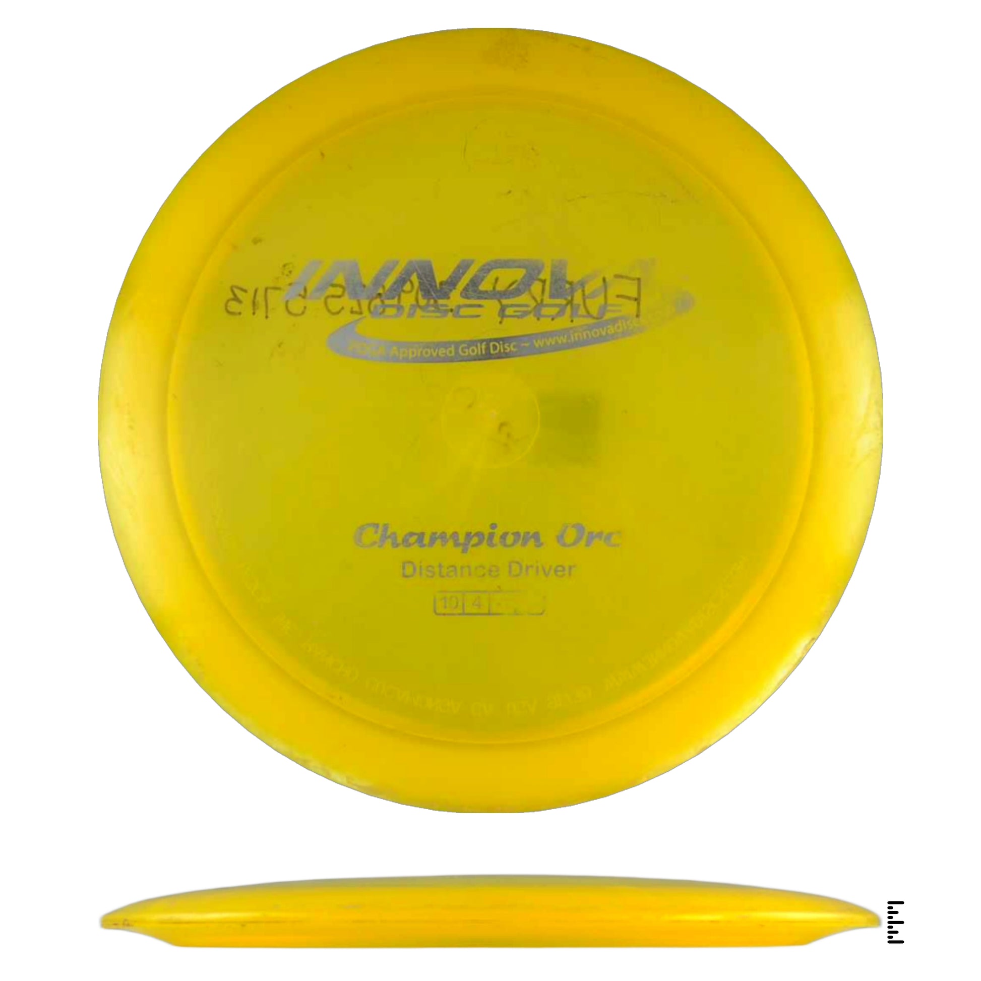 Yellow Innova Champion Orc disc golf disc