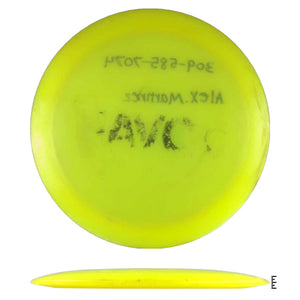 Yellow AVC disc golf disc