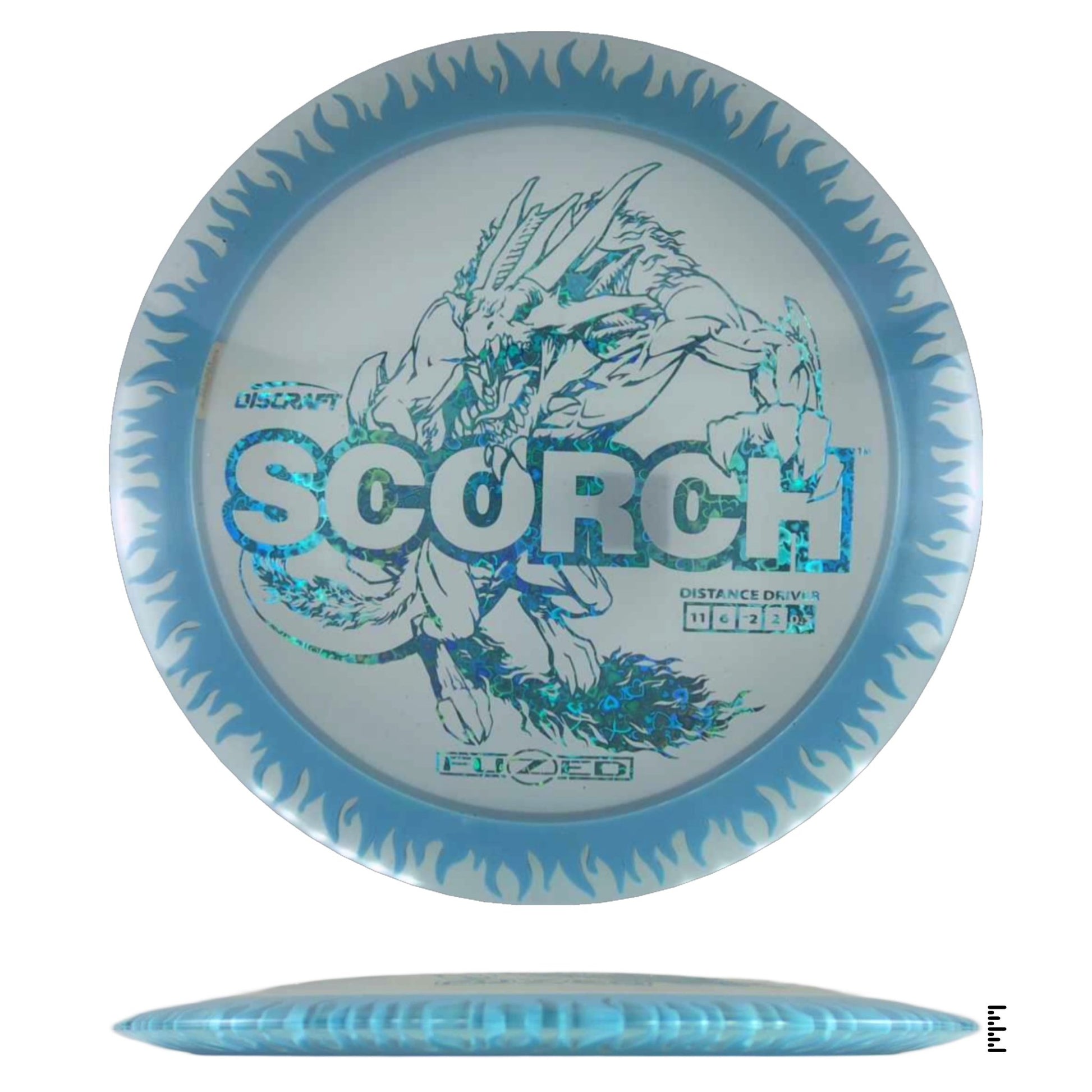 Discraft Fuzed Line Scorch - Clear / Blue - Powergrip USA