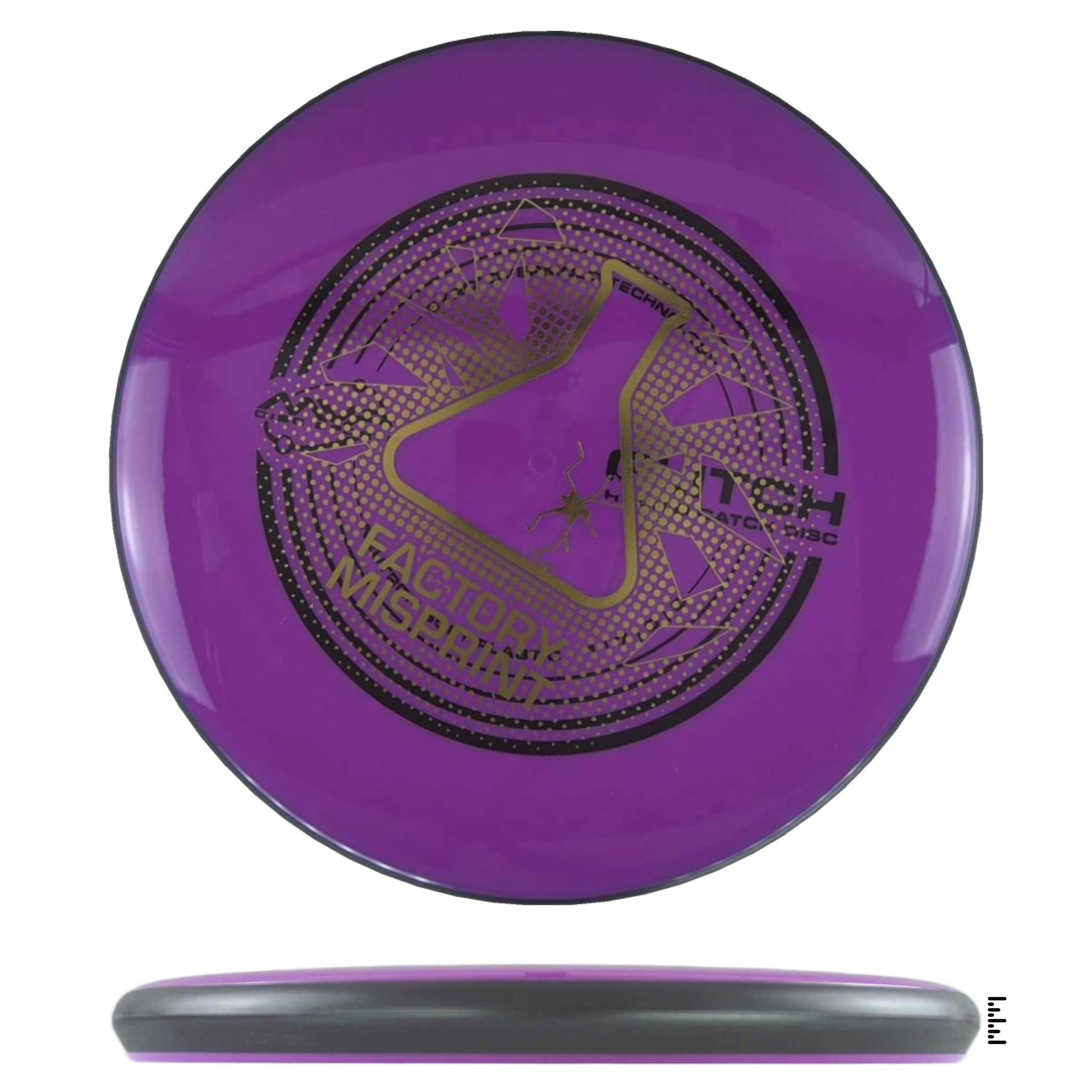MVP Disc Sports Neutron Soft Glitch Factory Misprint - Violet - Powergrip USA