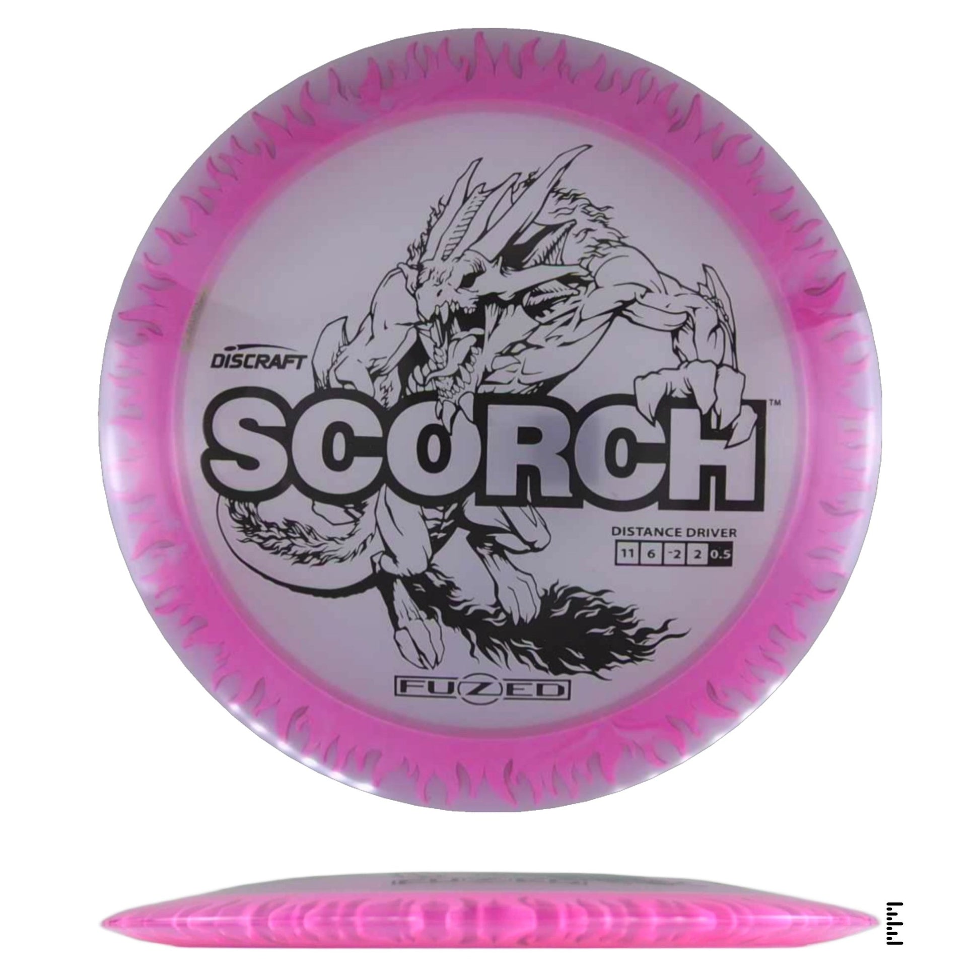 Discraft Fuzed Line Scorch - Clear / Pink - Powergrip USA