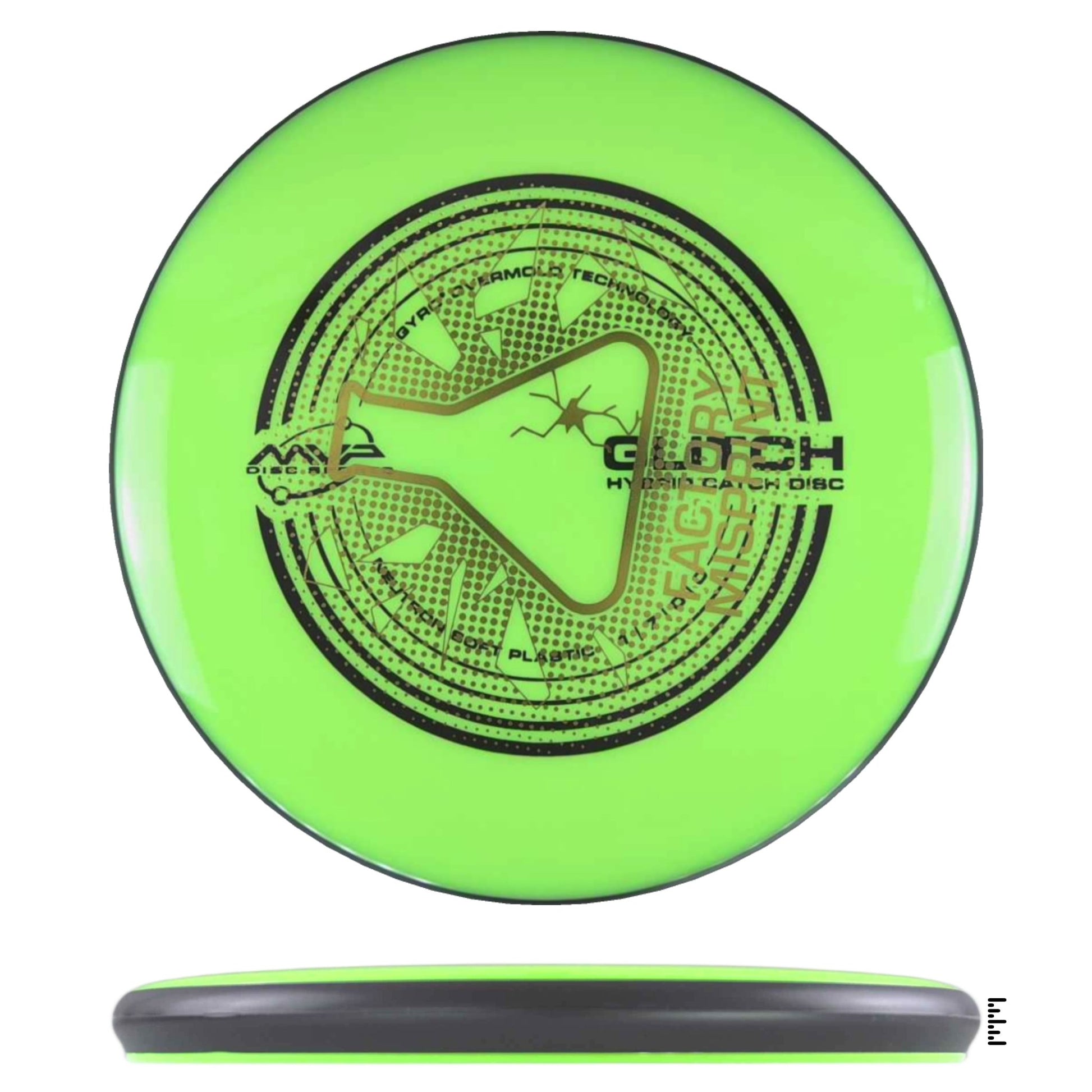 MVP Disc Sports Neutron Soft Glitch Factory Misprint - Light Green - Powergrip USA