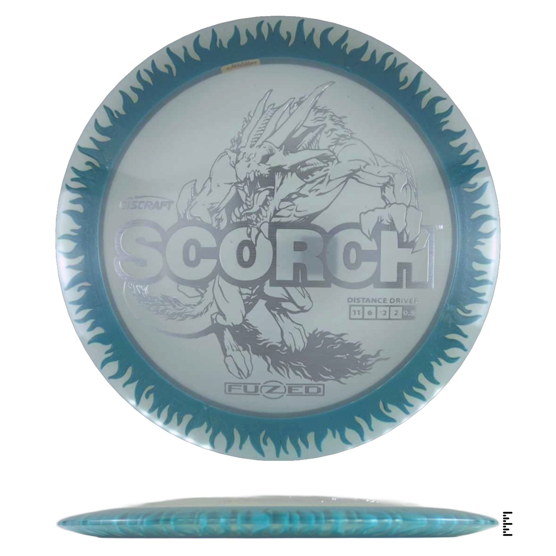 Discraft Fuzed Line Scorch - Clear / Teal - Powergrip USA