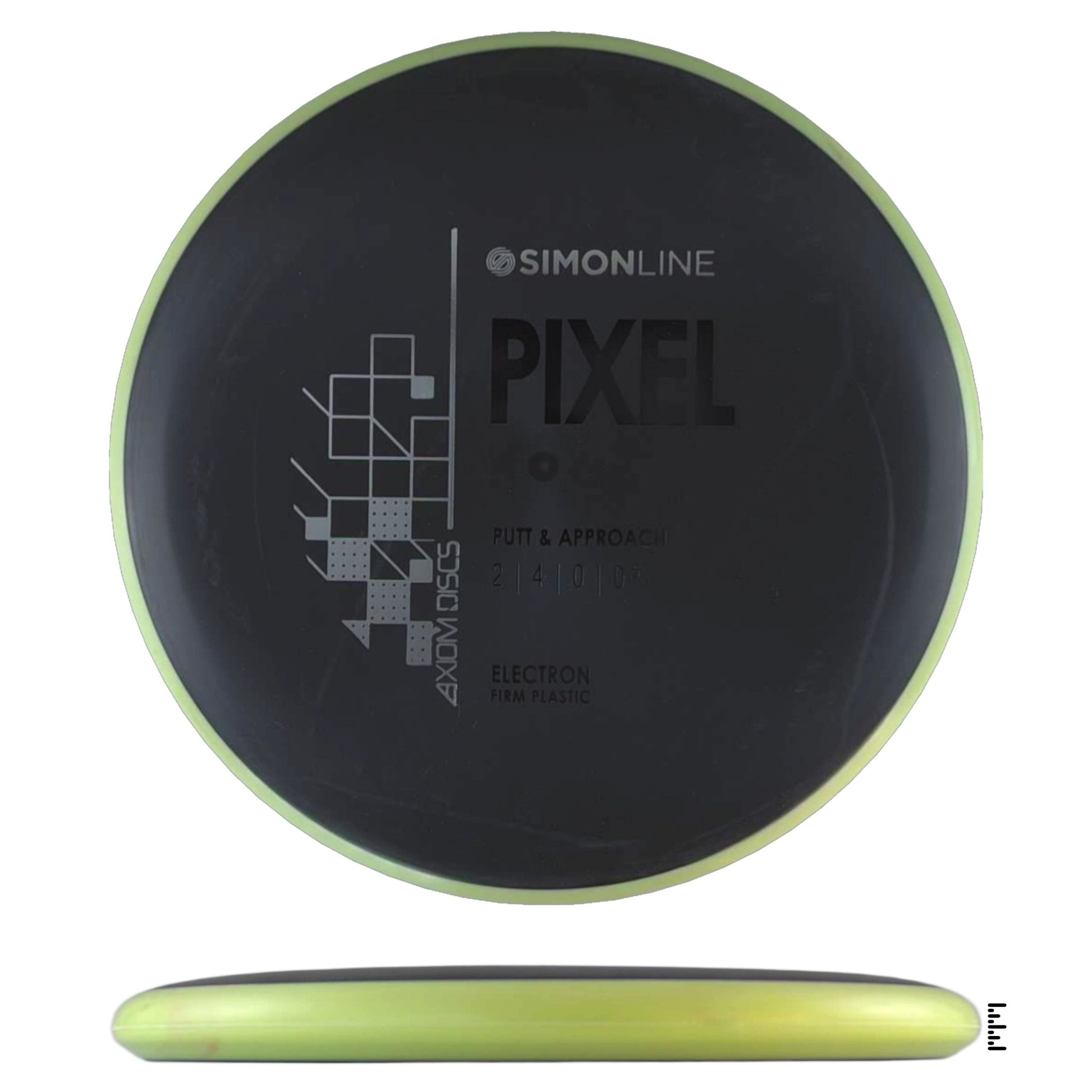 Axiom Discs Simon Line Electron Firm Pixel - Black / Fluorescent Yellow - Powergrip USA
