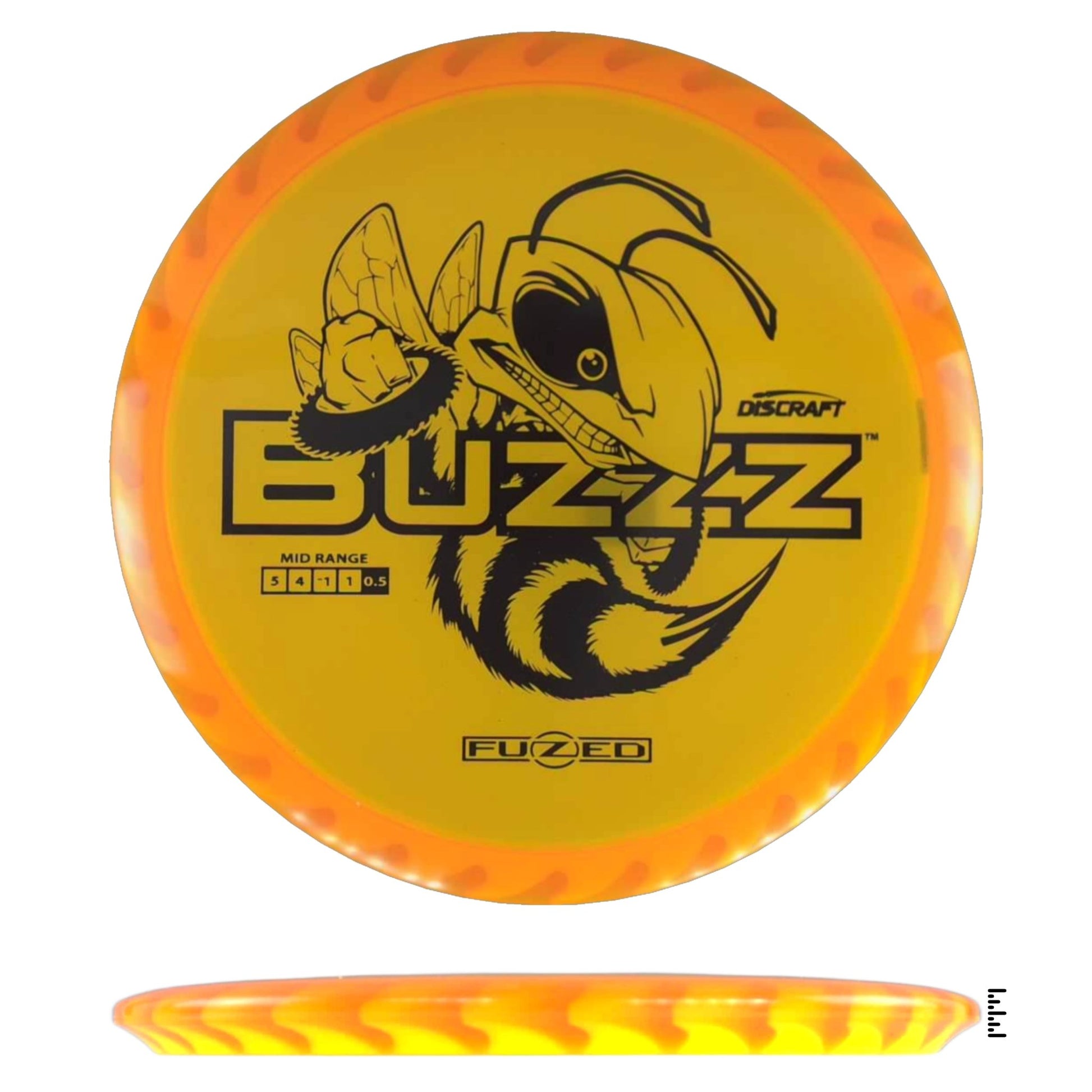 Discraft Fuzed Line Buzzz Saw Pattern (Buzzzsaw) - Orange / Yellow - Powergrip USA