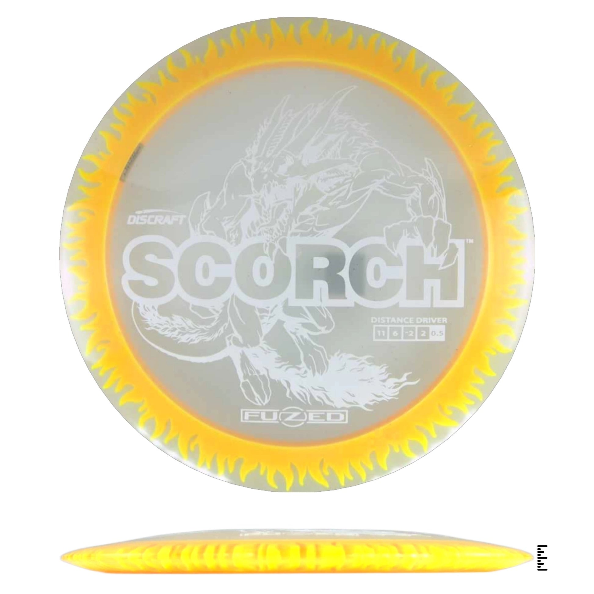 Discraft Fuzed Line Scorch - Clear / Orange - Powergrip USA
