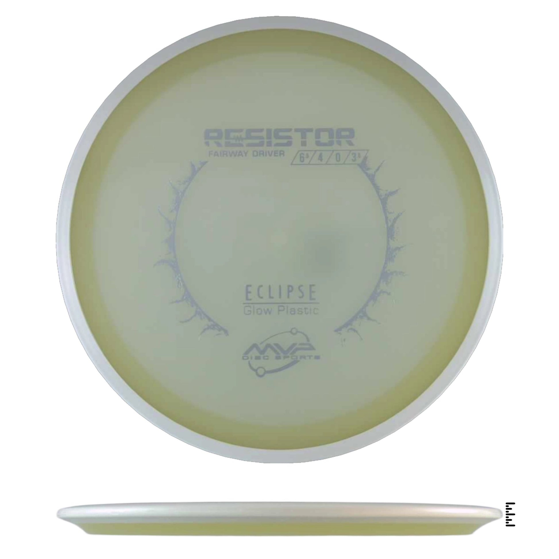 MVP Disc Sports Eclipse Resistor - Glow / White - Powergrip USA