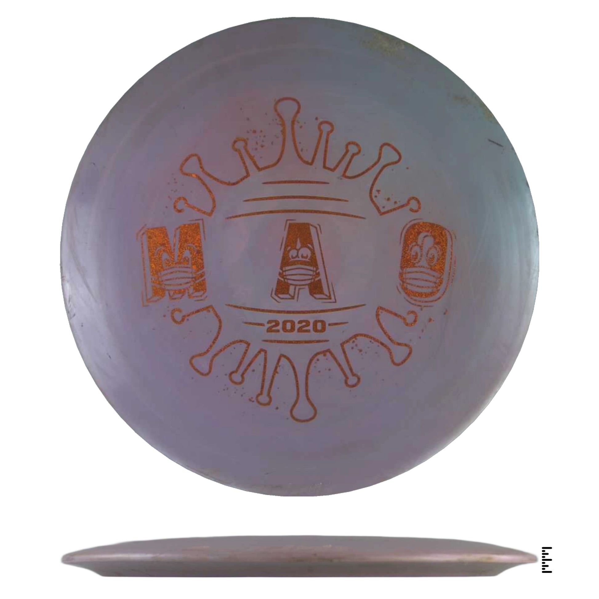 Mao 2020 disc golf disc with corona design
