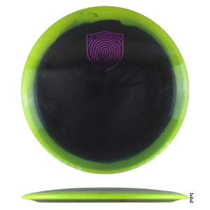 Disc Golf Disc - 7be4cb71 - Black & Green with Fingerprint Logo