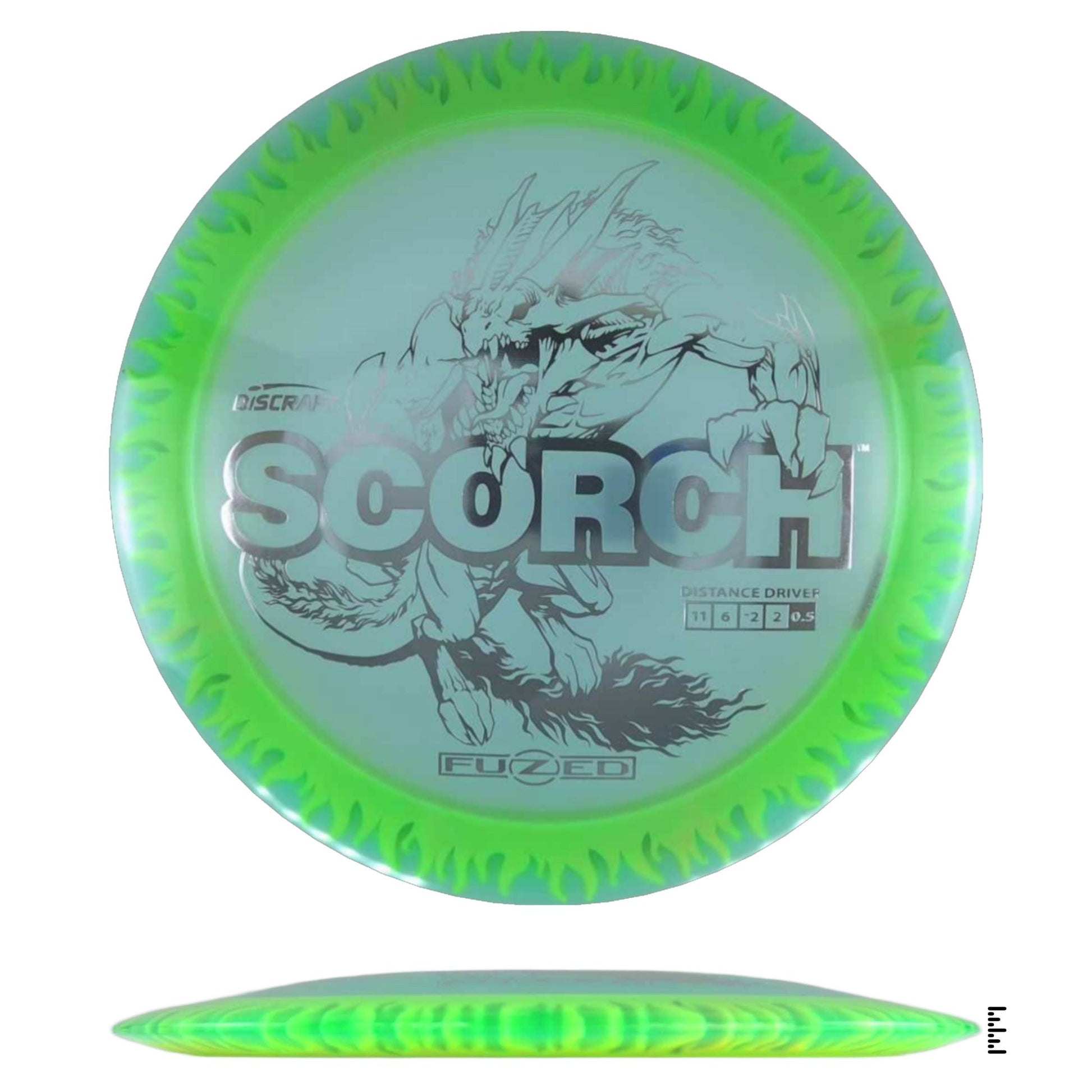 Discraft Fuzed Line Scorch - Blue / Lime - Powergrip USA