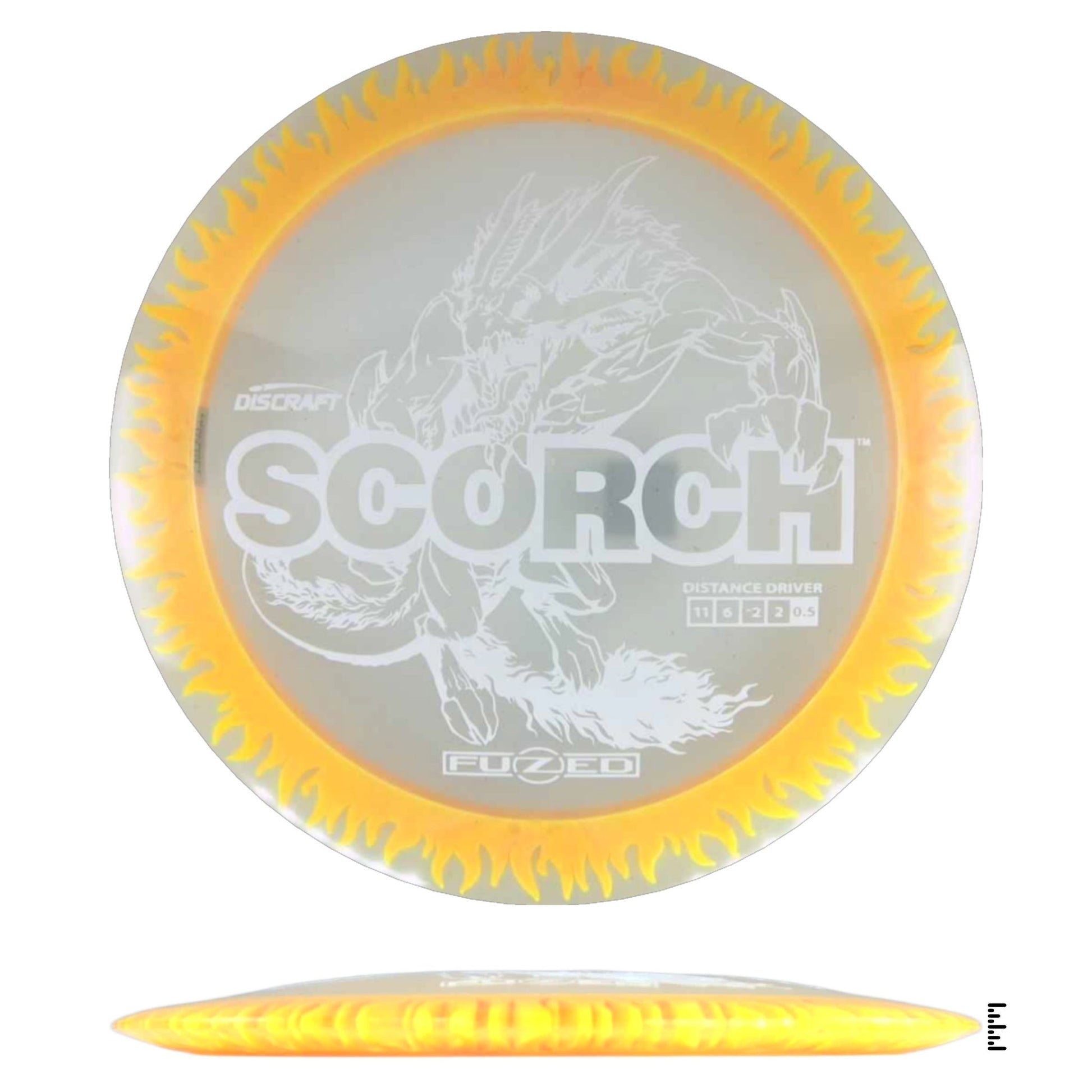 Discraft Fuzed Line Scorch - Clear / Orange - Powergrip USA
