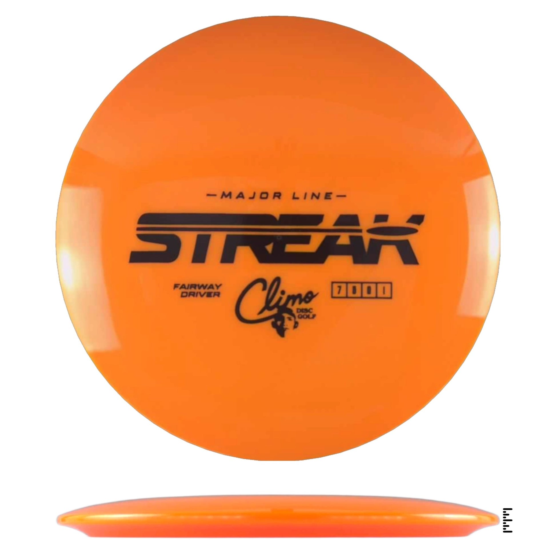 Climo Disc Golf Major Line Streak - Orange - Powergrip USA