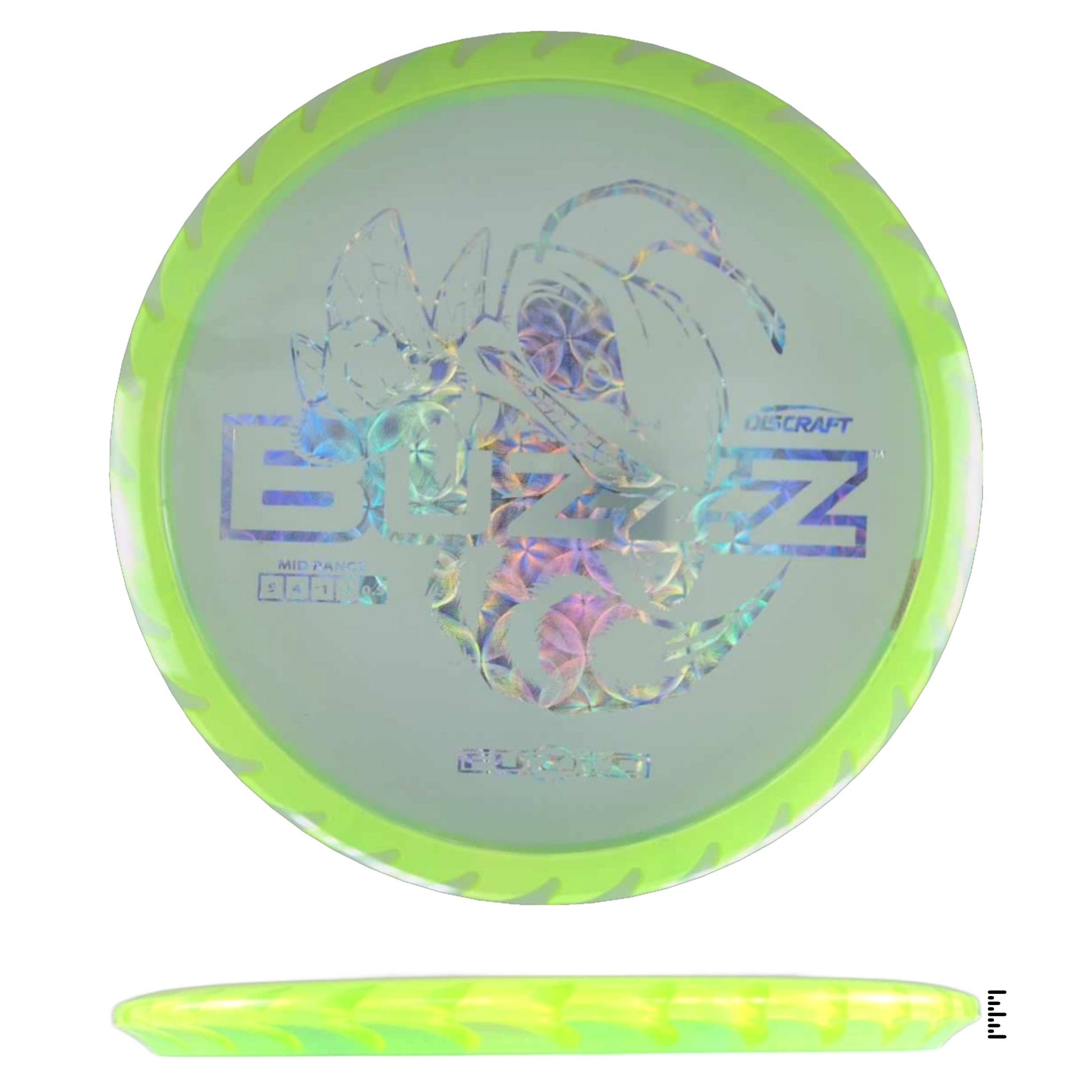 Discraft Fuzed Line Buzzz Saw Pattern (Buzzzsaw) - Clear / Light Green - Powergrip USA