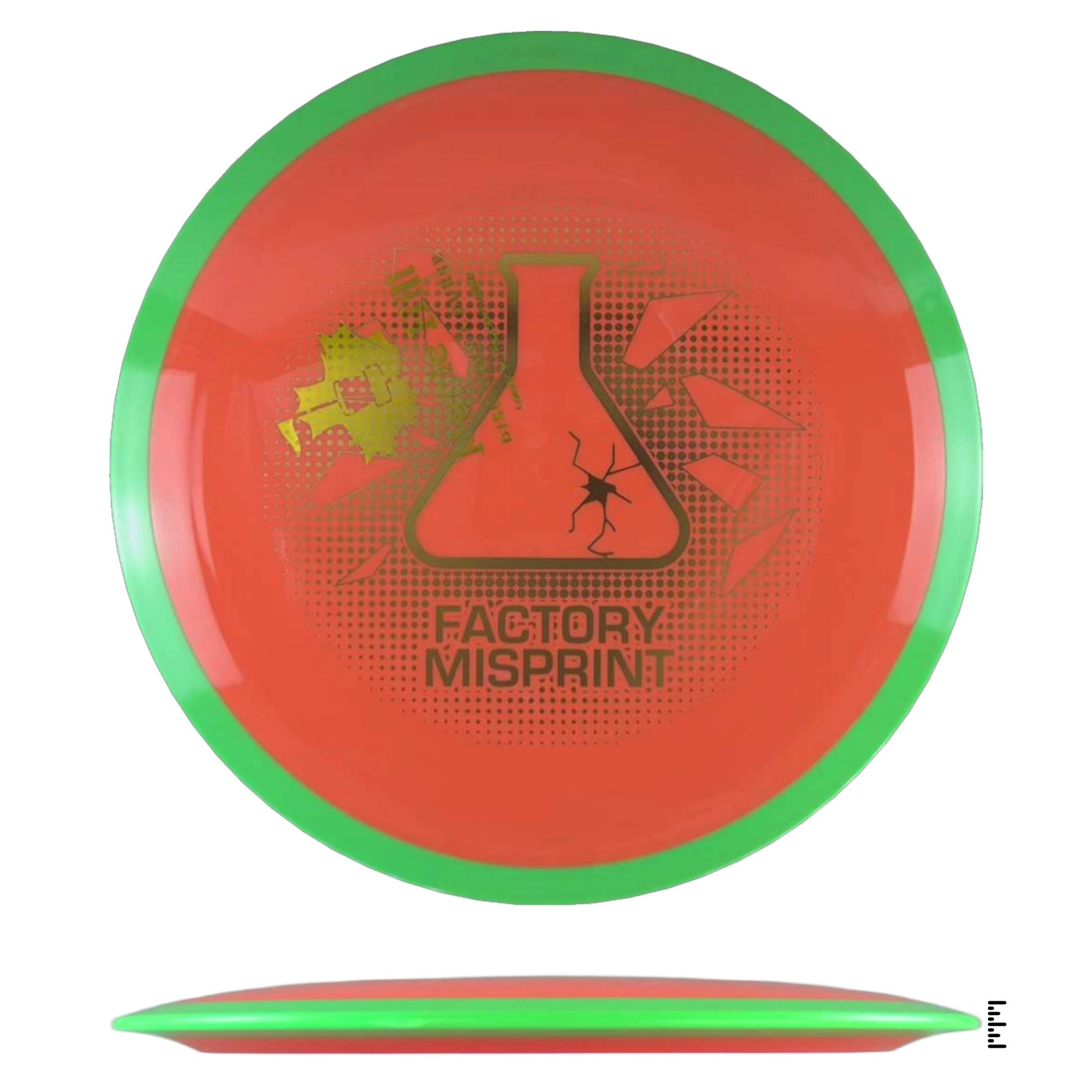 Axiom Discs Simon Line Neutron Time - Lapse Factory Misprint - Orange / Green - Powergrip USA