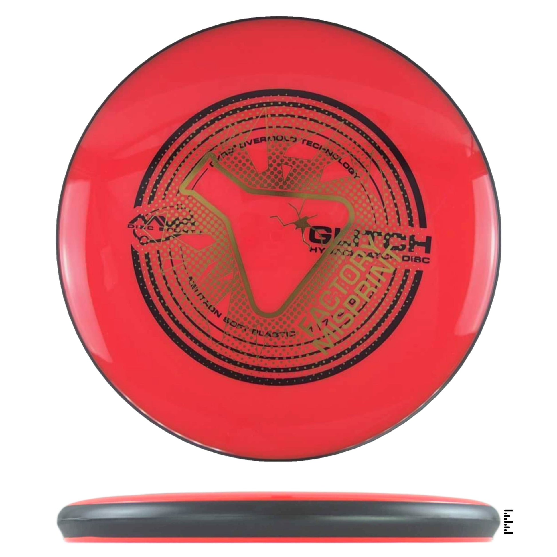 MVP Disc Sports Neutron Soft Glitch Factory Misprint - Red - Powergrip USA