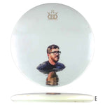 Disc golf disc with man in water design