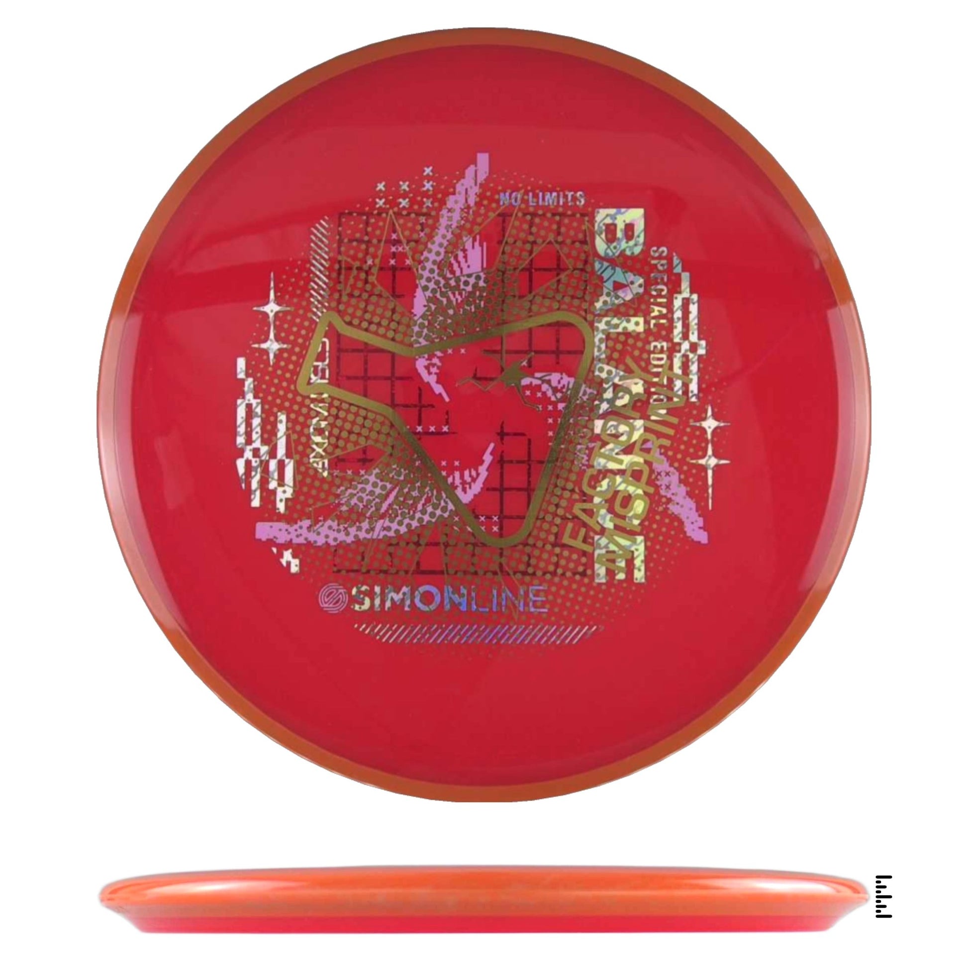 Axiom Discs Neutron Balance Factory Misprint - Red / Orange - Powergrip USA
