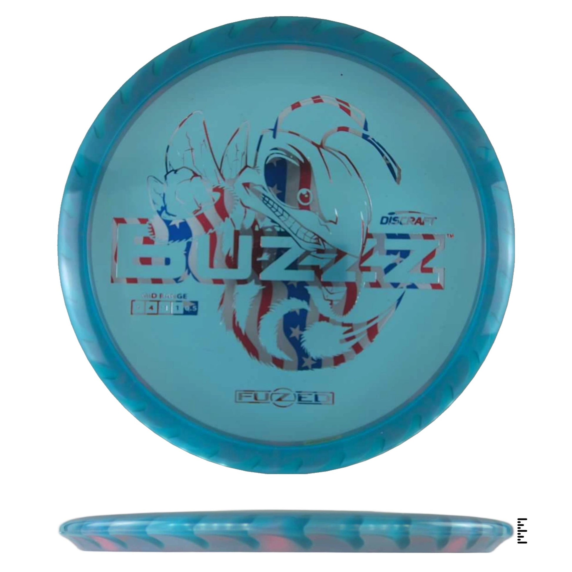 Discraft Fuzed Line Buzzz Saw Pattern (Buzzzsaw) - Blue / Plum - Powergrip USA