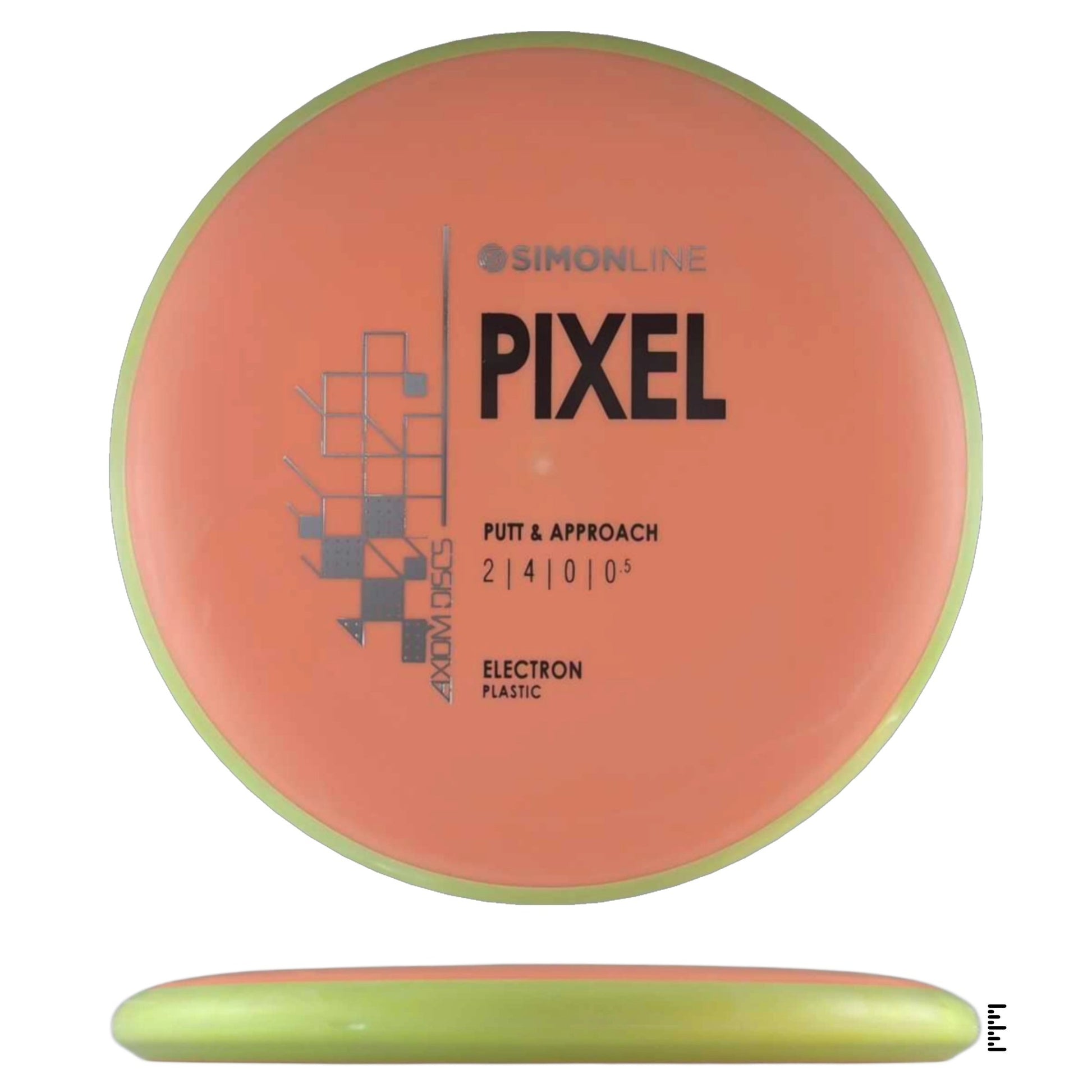 Axiom Discs Simon Line Electron Pixel - Orange / Fluorescent Yellow - Powergrip USA