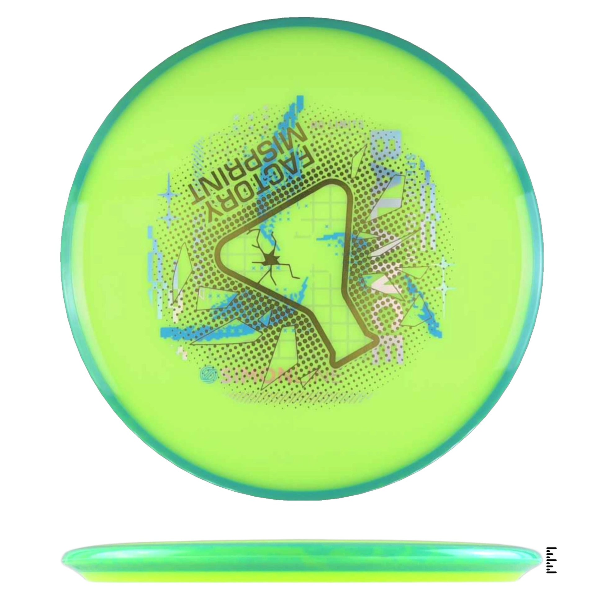 Axiom Discs Neutron Balance Factory Misprint - Fluorscent Yellow / Turquoise - Powergrip USA