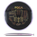 PDGA disc golf disc with blueprint design