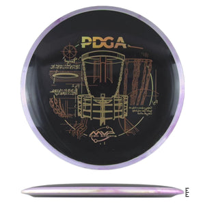 PDGA disc golf disc with blueprint design