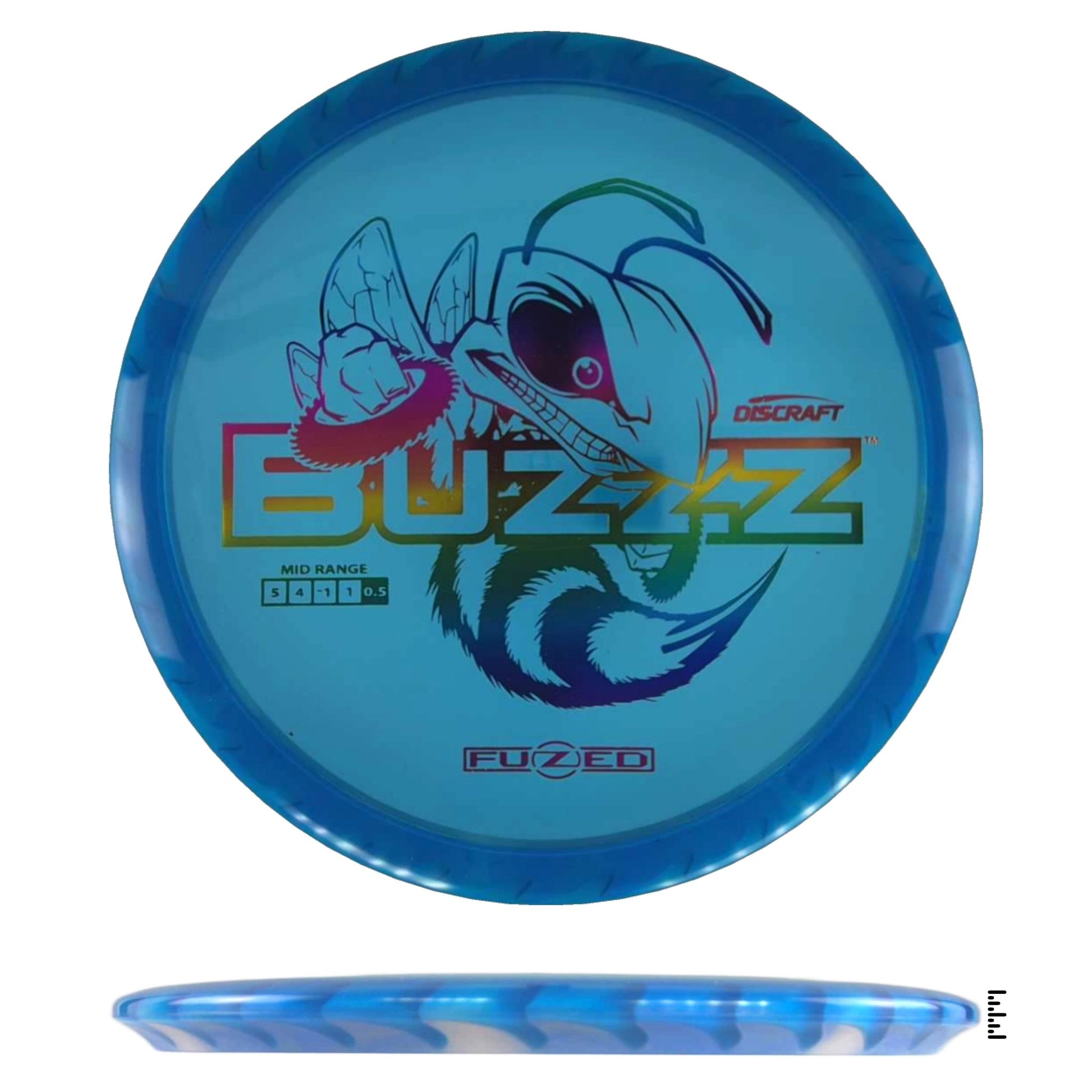Discraft Fuzed Line Buzzz Saw Pattern (Buzzzsaw) - Blue / Plum - Powergrip USA