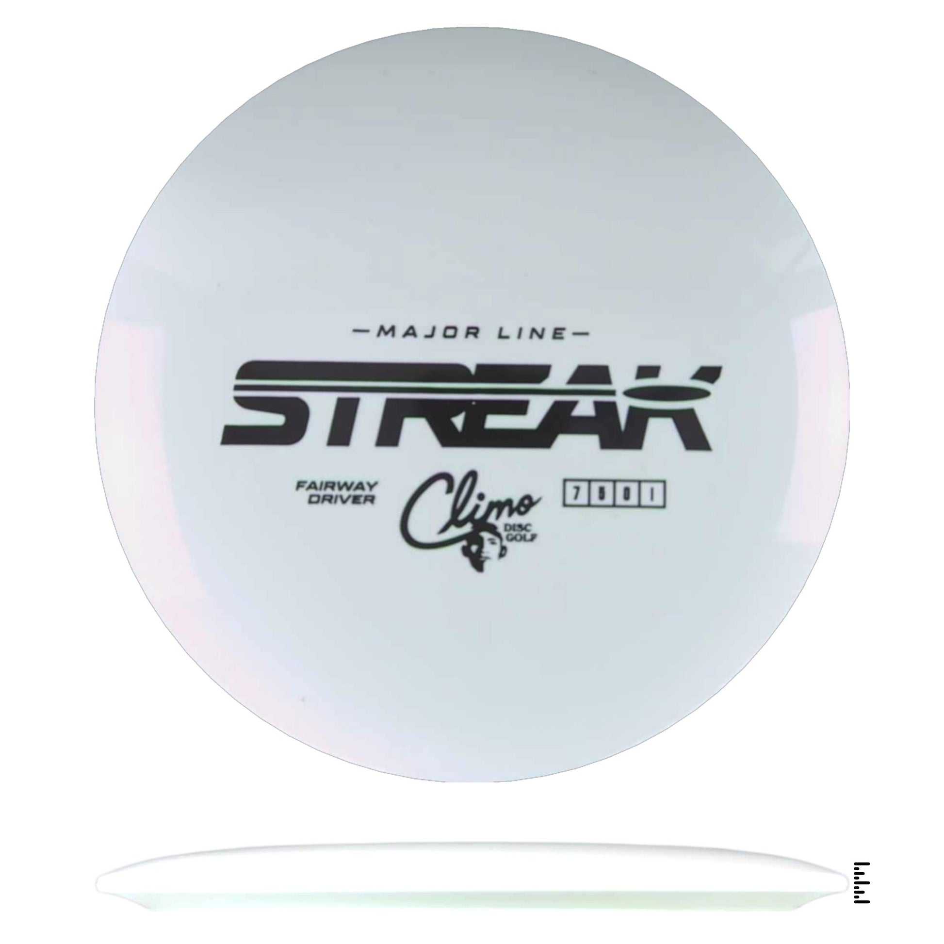 Climo Disc Golf Major Line Streak - White - Powergrip USA