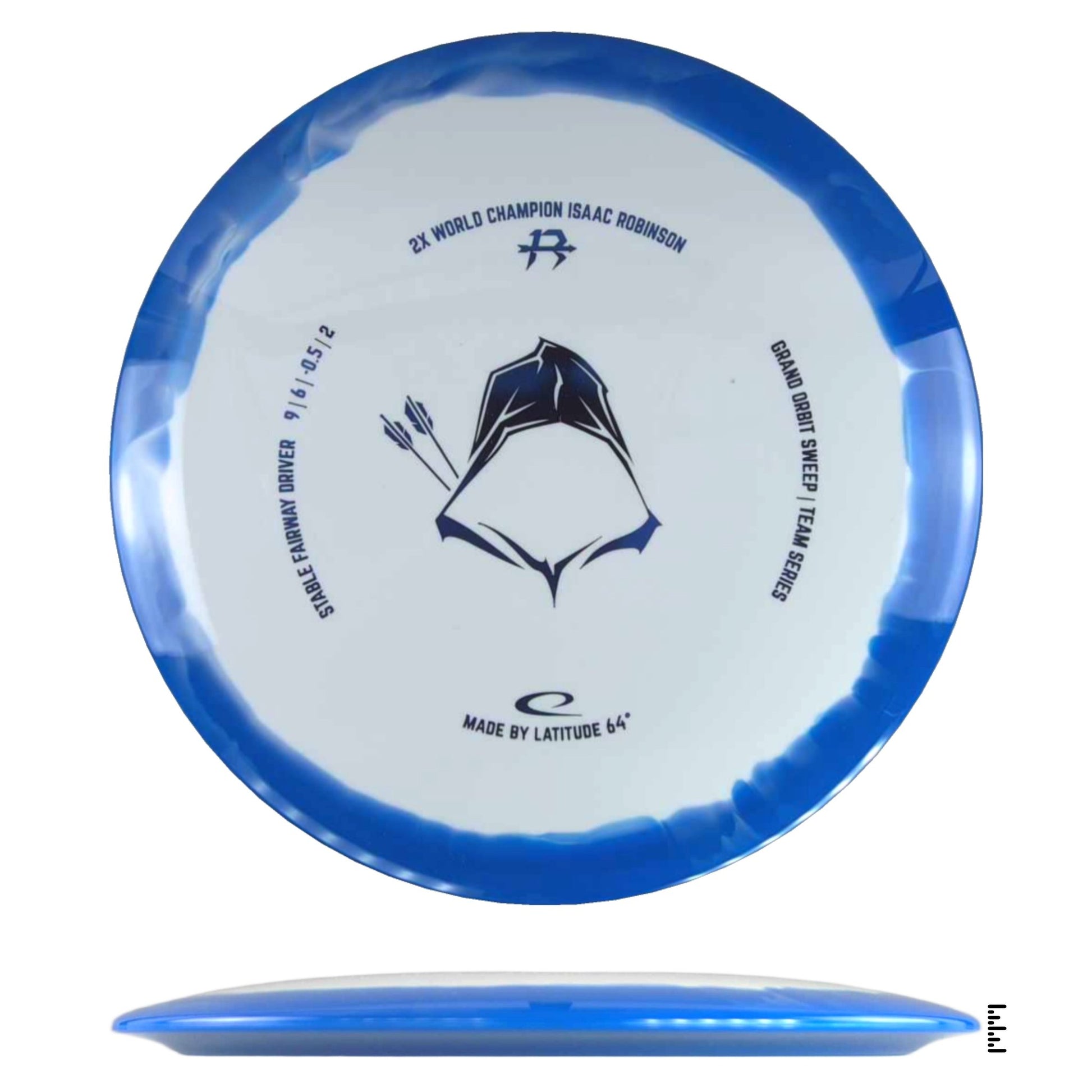 Latitude 64 Royal Grand Orbit Sweep Isaac Robinson Team Series 2025 - White / Blue - Powergrip USA