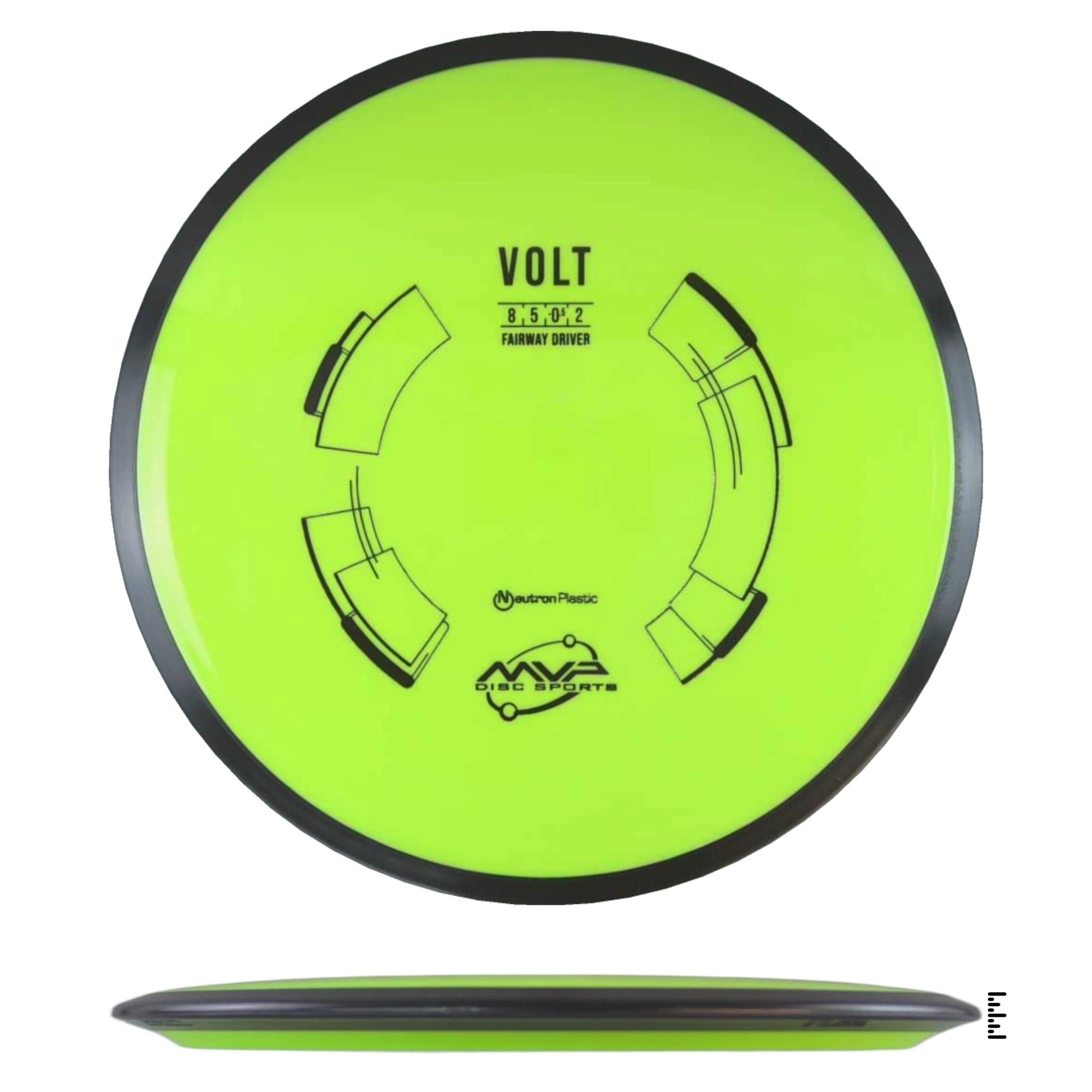 MVP Disc Sports Neutron Volt - Fluorescent Yellow - Powergrip USA