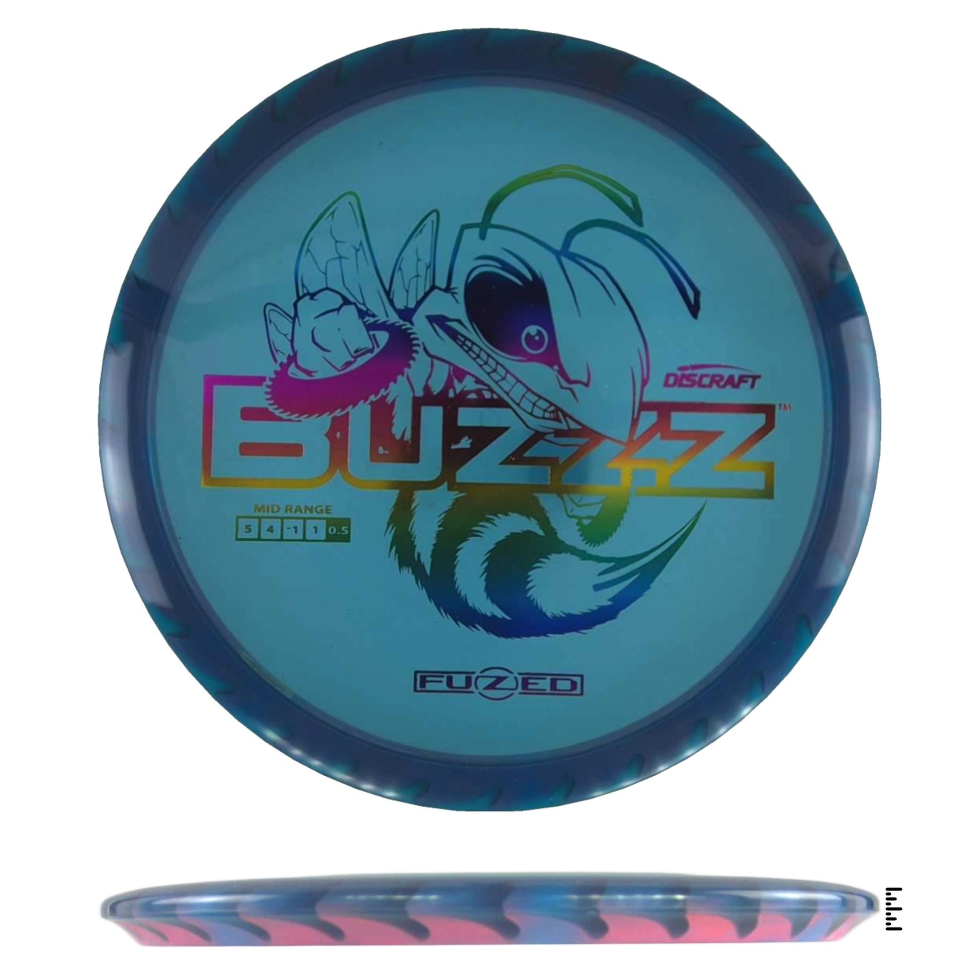 Discraft Fuzed Line Buzzz Saw Pattern (Buzzzsaw) - Blue / Pink - Powergrip USA