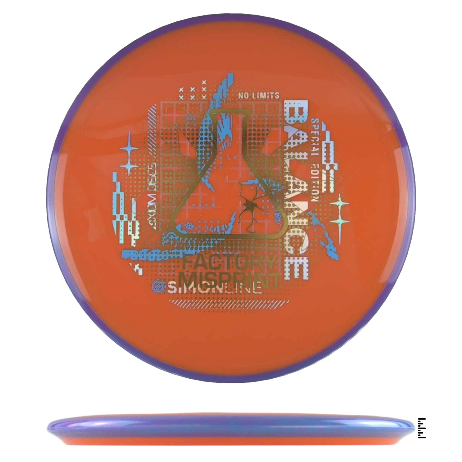Axiom Discs Neutron Balance Factory Misprint - Orange / Violet - Powergrip USA