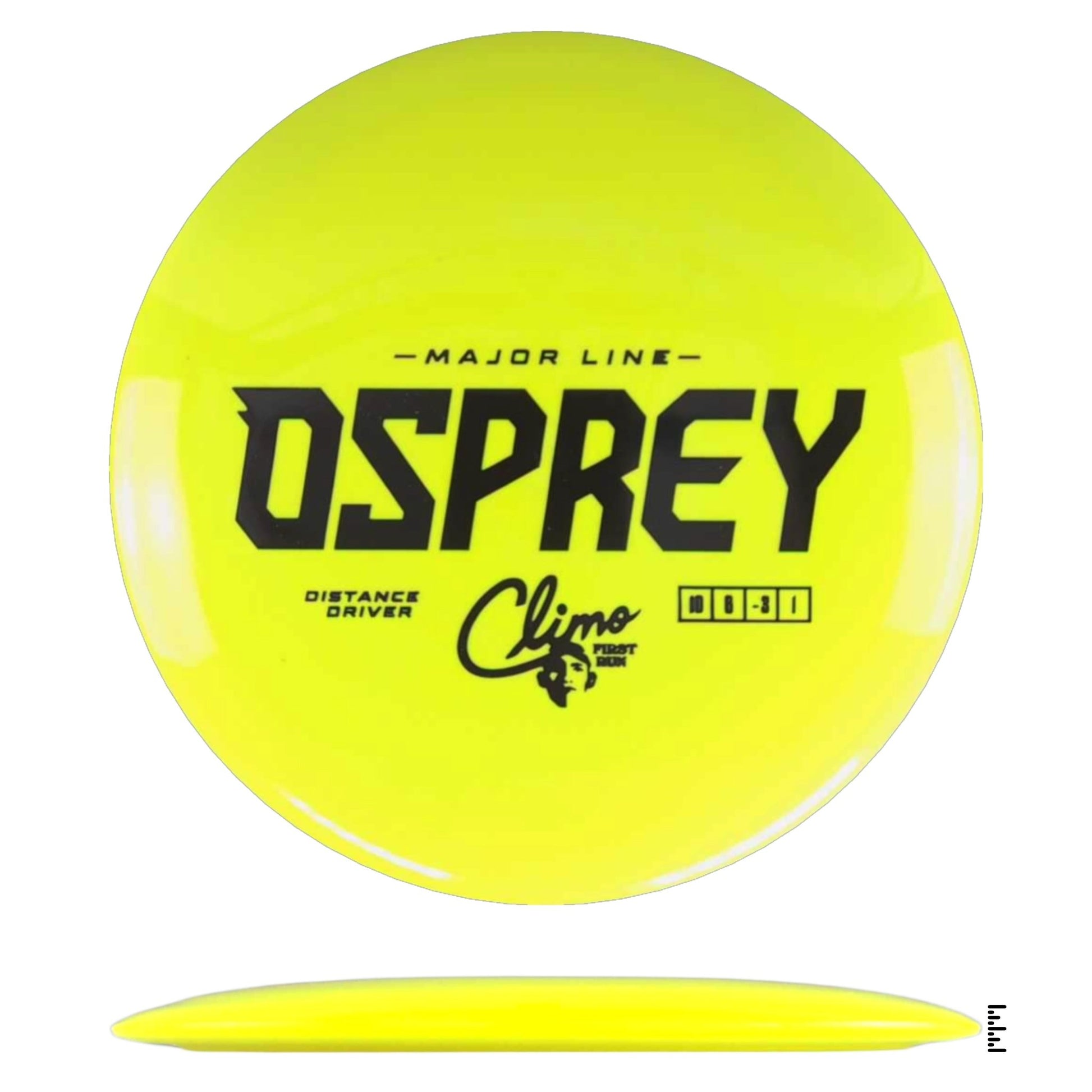 Climo Disc Golf Major Line Osprey First Run - Fluorescent Yellow - Powergrip USA