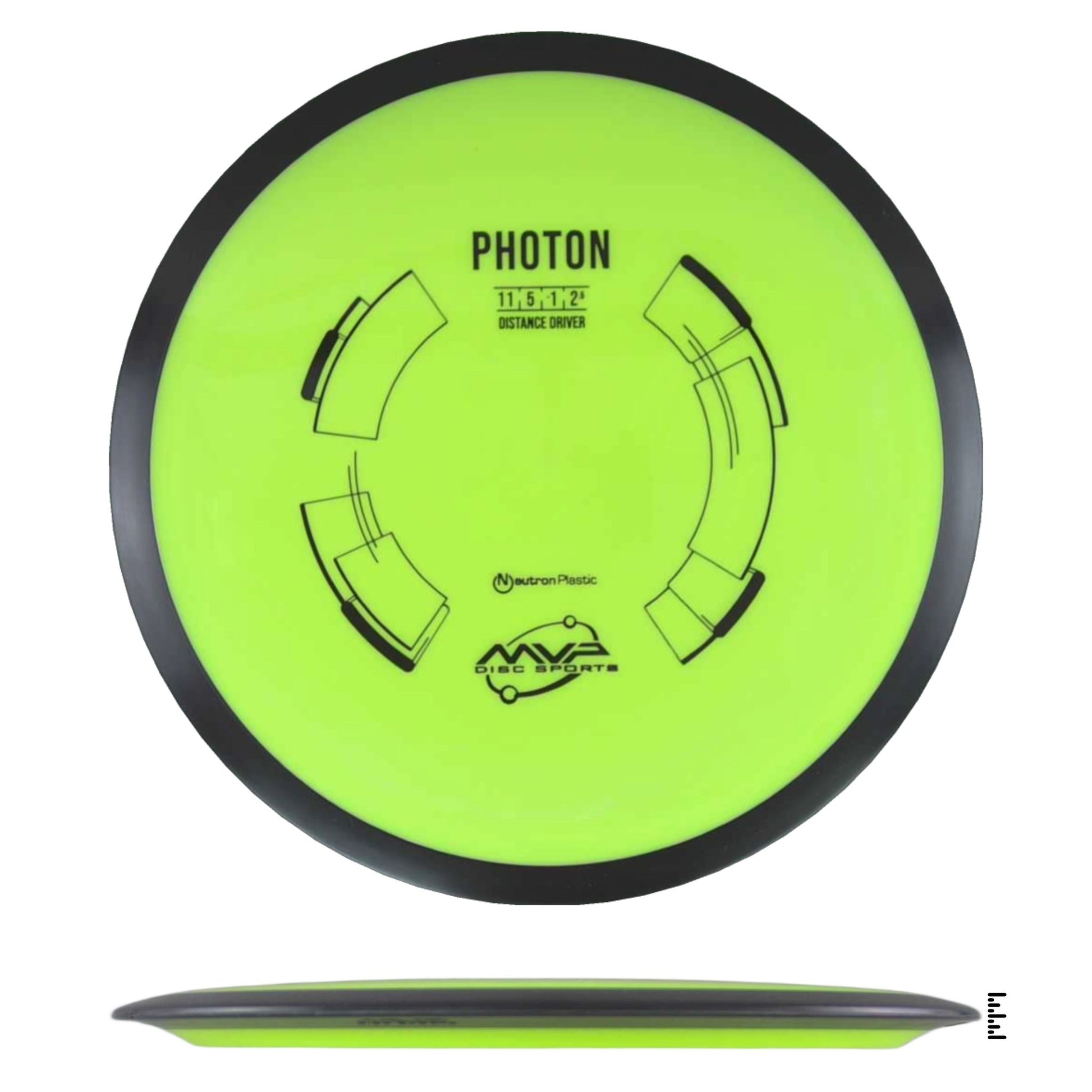 MVP Disc Sports Neutron Photon - Fluorescent Yellow - Powergrip USA